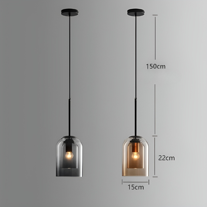 ScandiLume Light - Noordse Postmoderne Hanglamp met Dubbel Glas