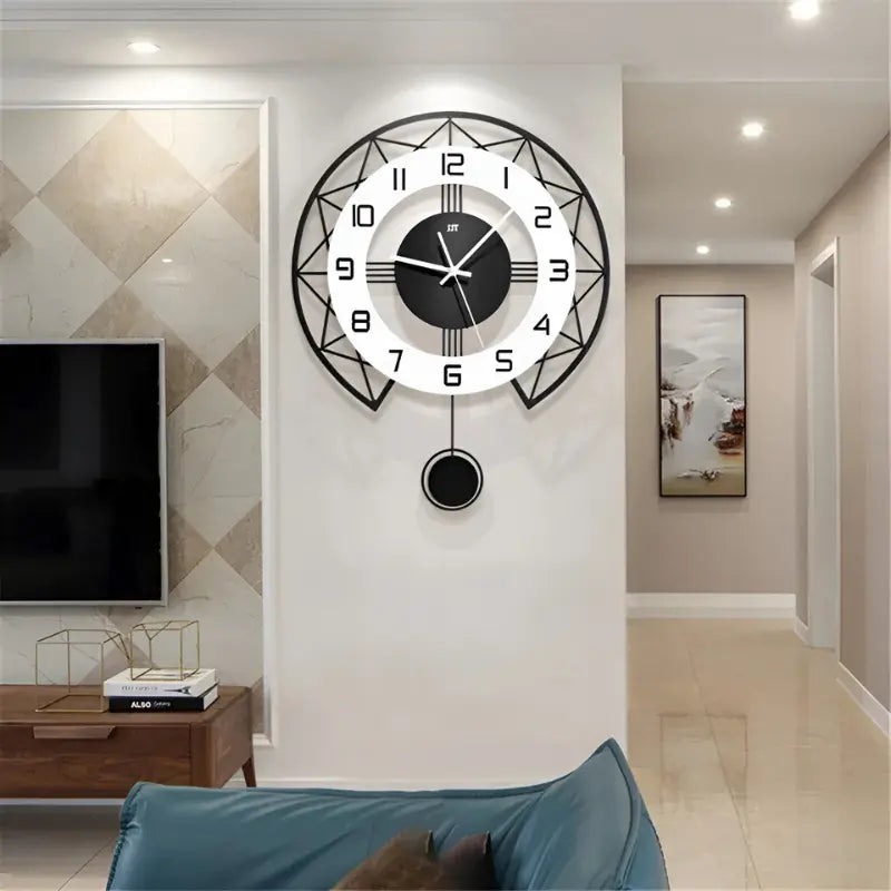 NordicFlair Clock - Moderne Nordic Home Art Holz Uhr Elegare