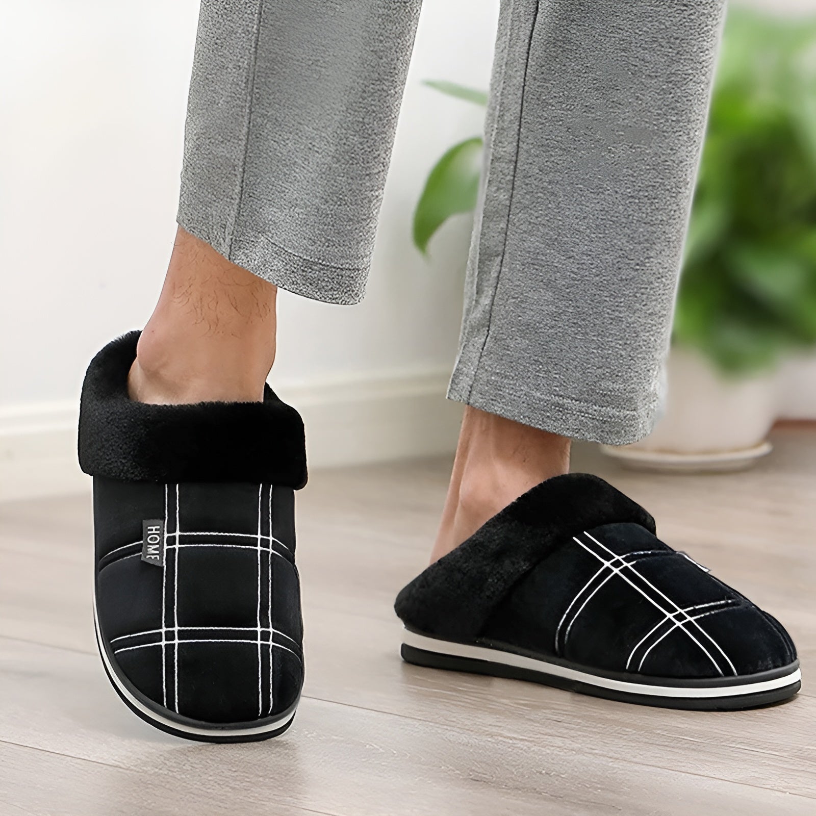 Velvet Ease Slippers - Bequeme Haus-Slipper für Herren Elegare