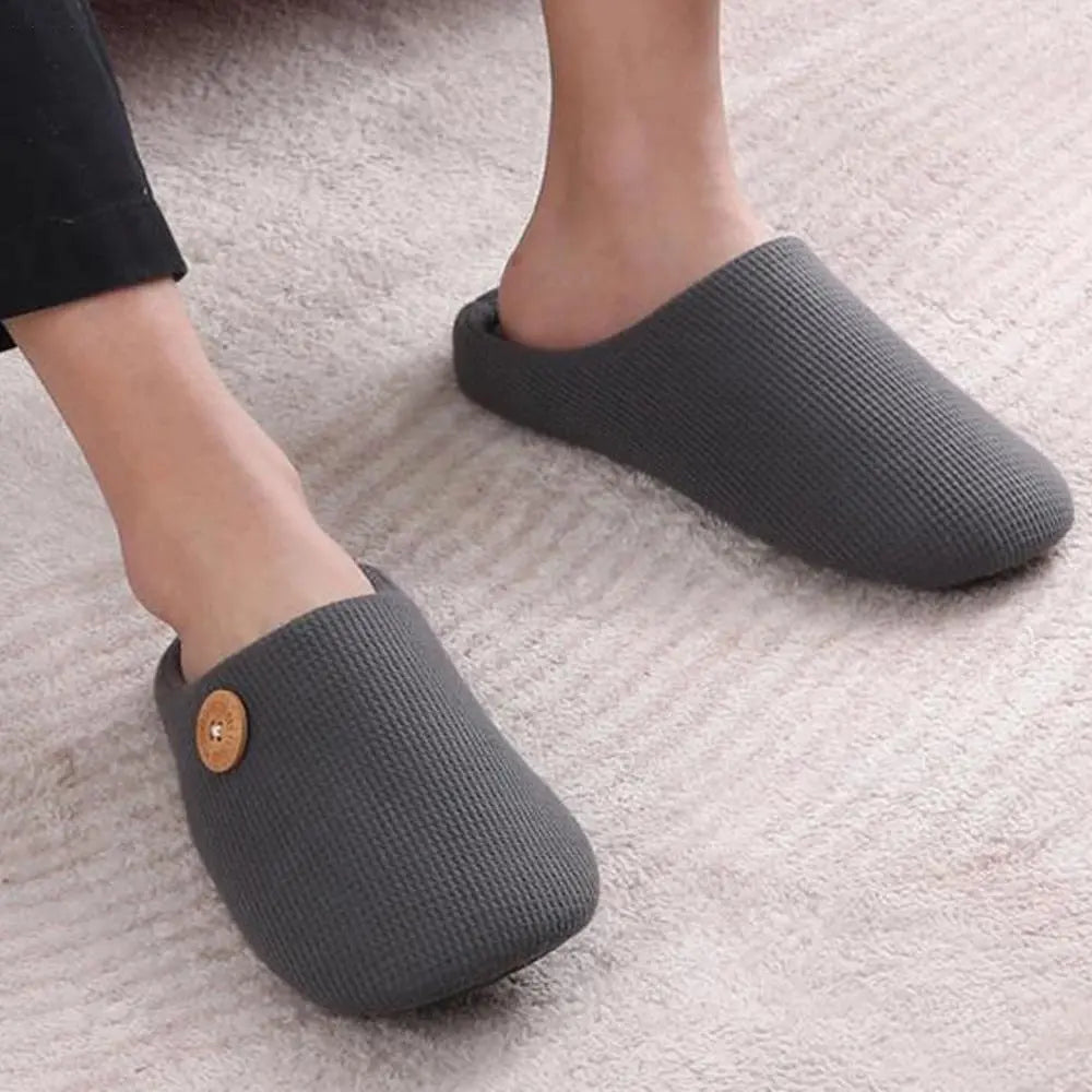 Velvet Ease Slippers - Bequeme Hausschuhe aus Leinen für Herren Elegare