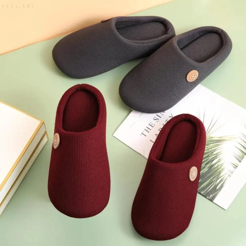 Velvet Ease Slippers - Bequeme Hausschuhe aus Leinen für Herren Elegare