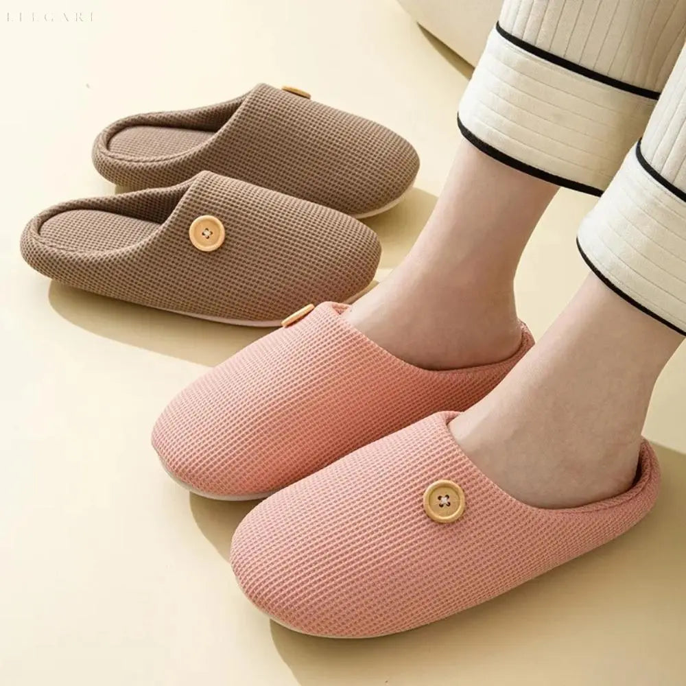 Velvet Ease Slippers - Bequeme Hausschuhe aus Leinen für Herren Elegare