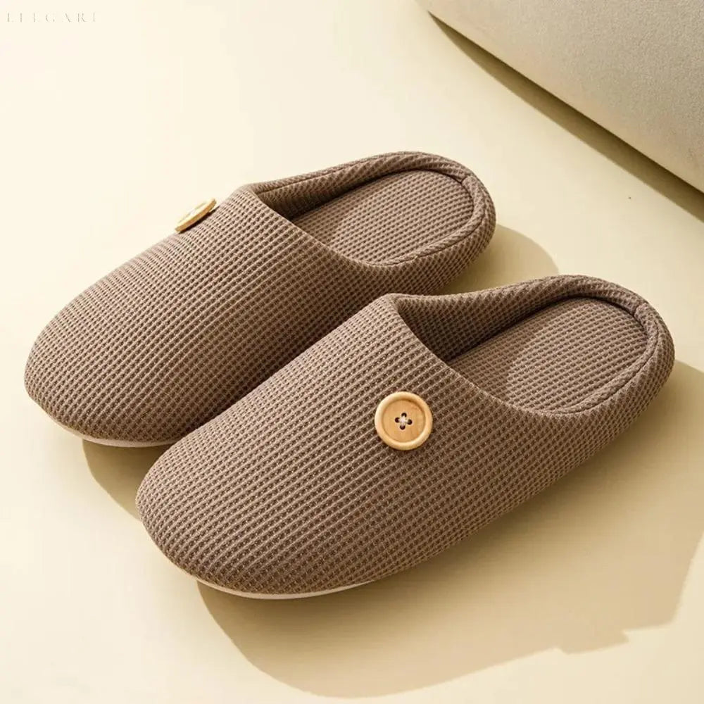 Velvet Ease Slippers - Bequeme Hausschuhe aus Leinen für Herren Elegare