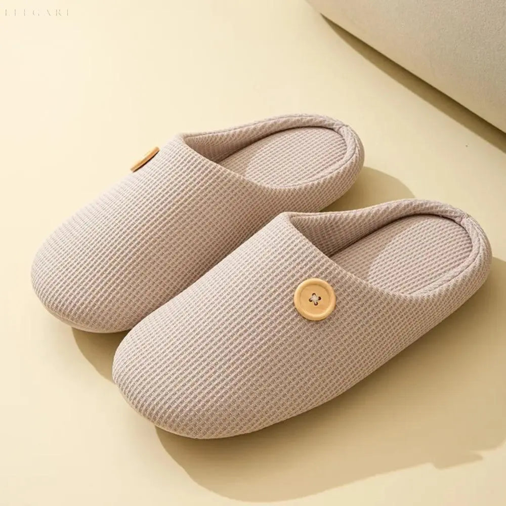 Velvet Ease Slippers - Bequeme Hausschuhe aus Leinen für Herren Elegare