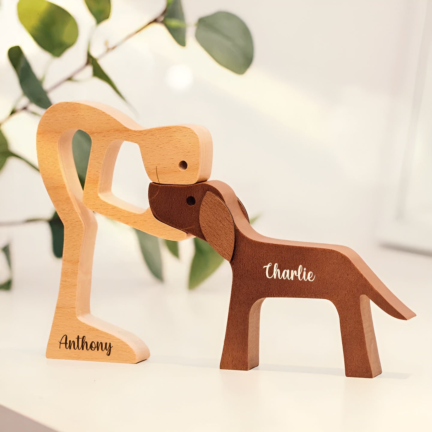 NatureWoods Ornament - Gepersonaliseerd Houten Dierenfiguur