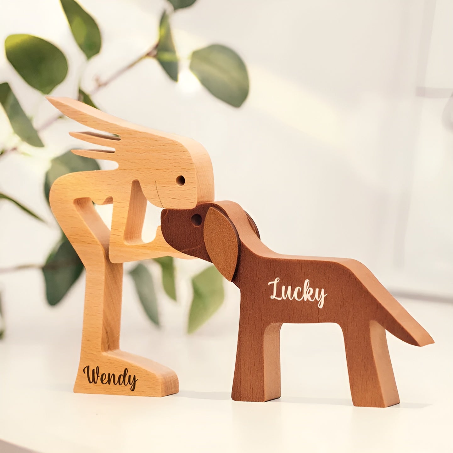 NatureWoods Ornament - Gepersonaliseerd Houten Dierenfiguur