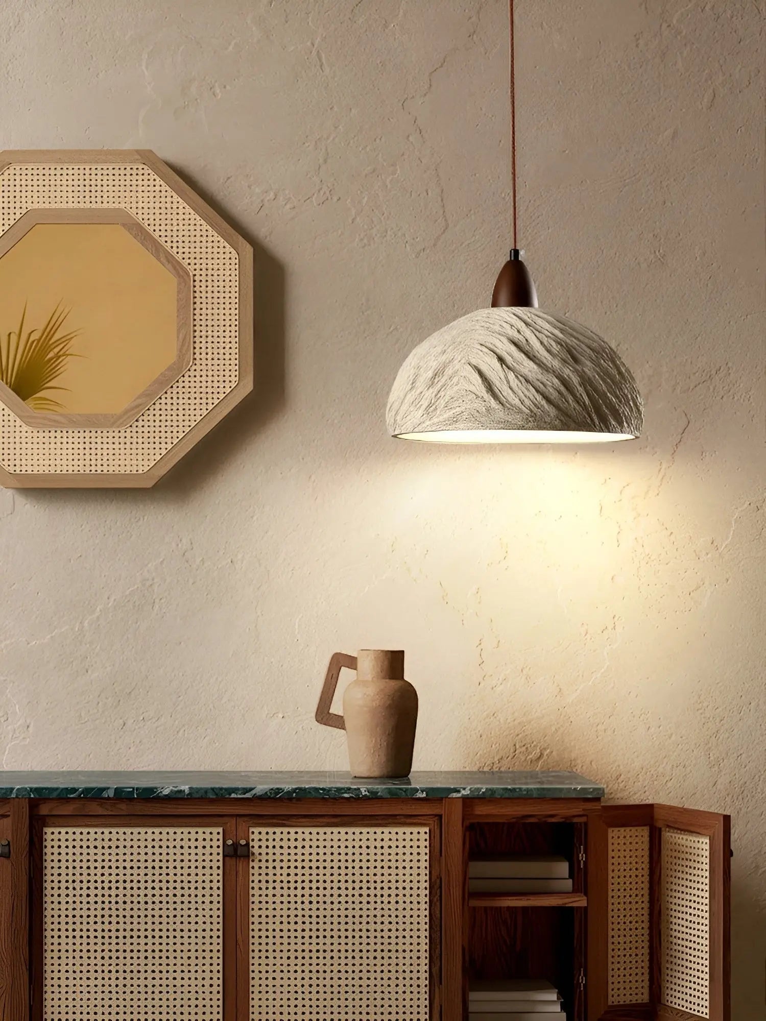 WabiLight Lampe - Wabi Sabi Stil Retro Zen Kunst Pendelleuchte Elegare