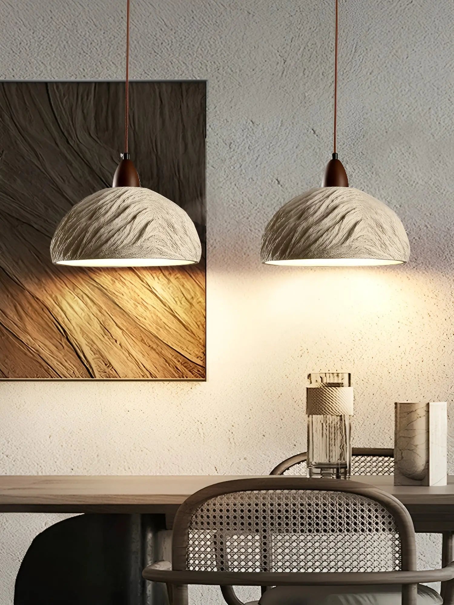 WabiLight Lampe - Wabi Sabi Stil Retro Zen Kunst Pendelleuchte Elegare