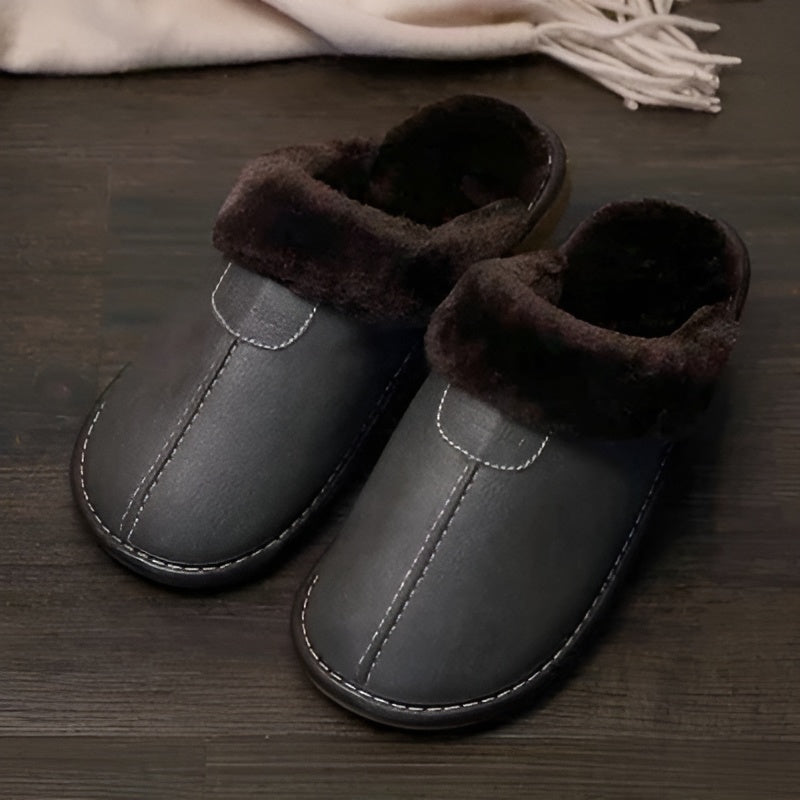 WinterCozy Slippers - Unisex Warme Leder-Hausschuhe Elegare