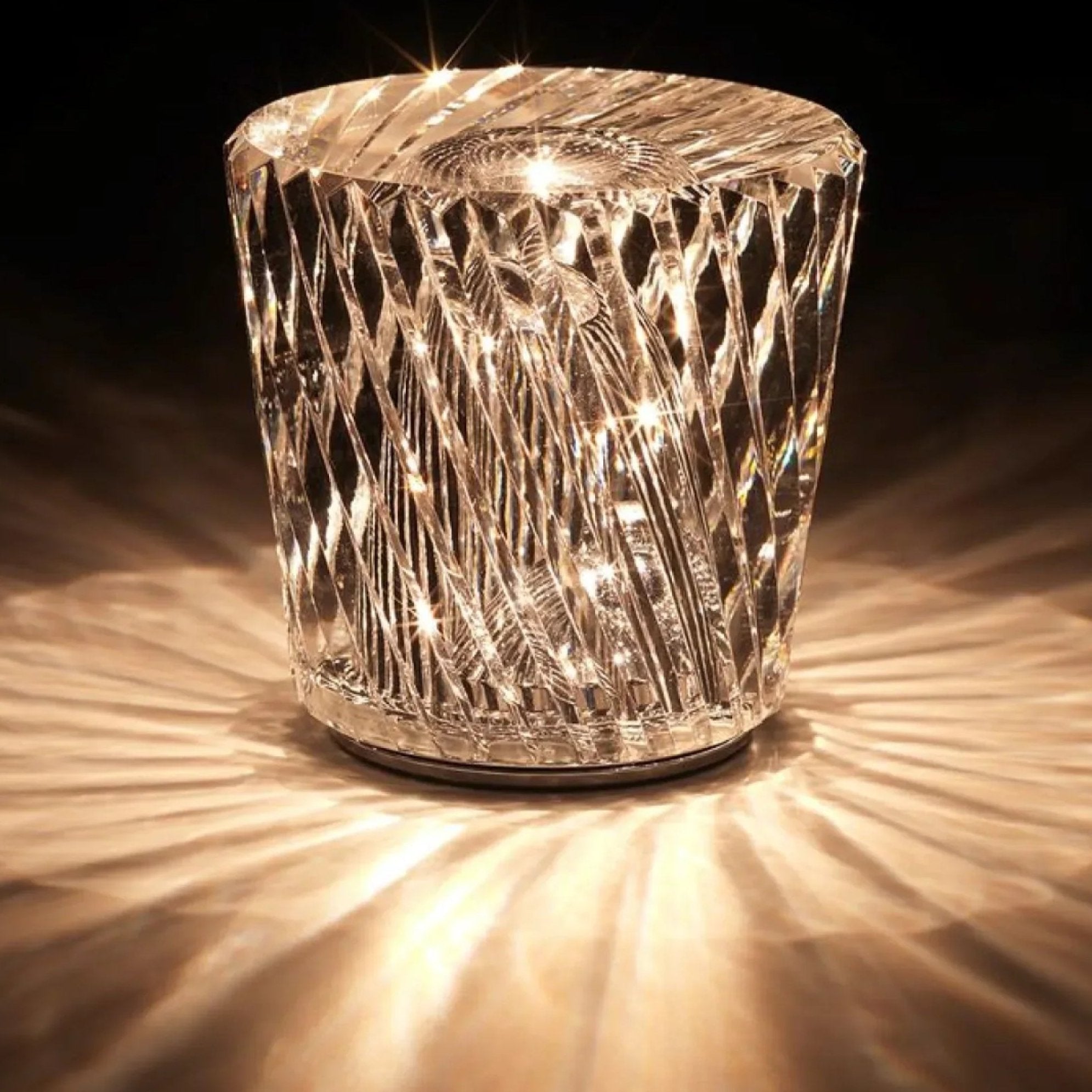 DiamondGlow Lamp - Luxe Diamant Kristal LED Oplaadbare Tafellamp