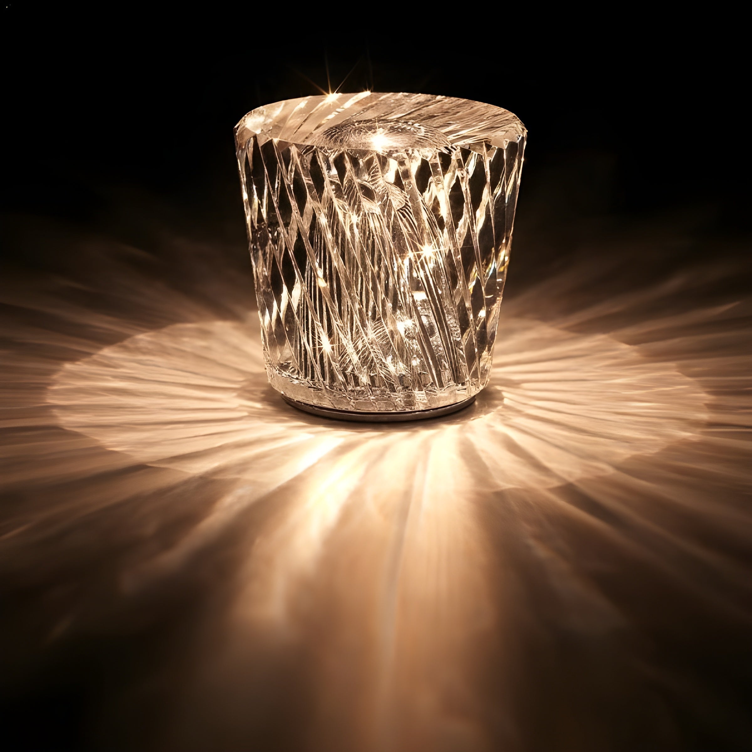 DiamondGlow Lamp - Luxe Diamant Kristal LED Oplaadbare Tafellamp