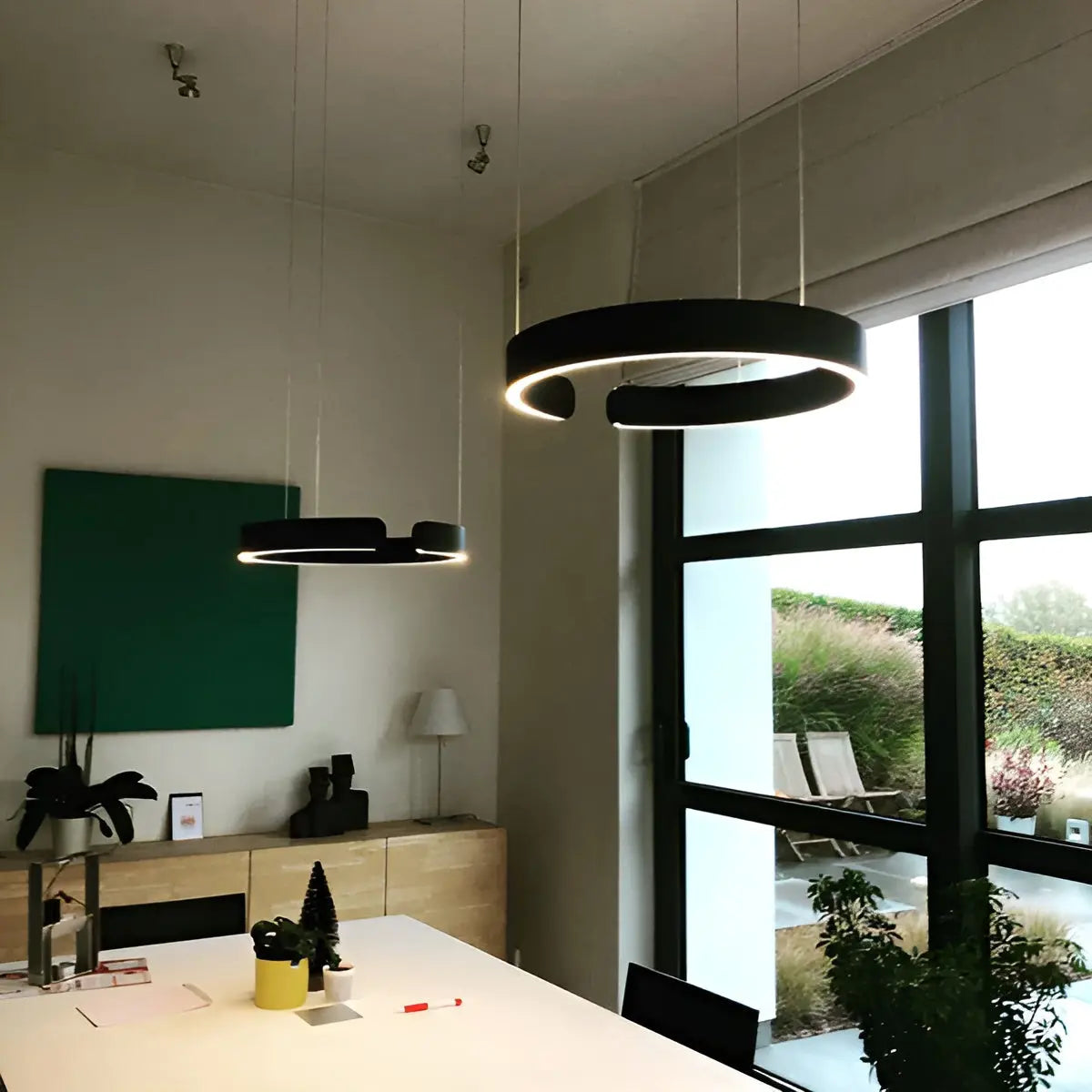 RingShine Chandelier - Scandinavische Ronde LED Hanglamp met Dimbare Verlichting - Velari - VLP086