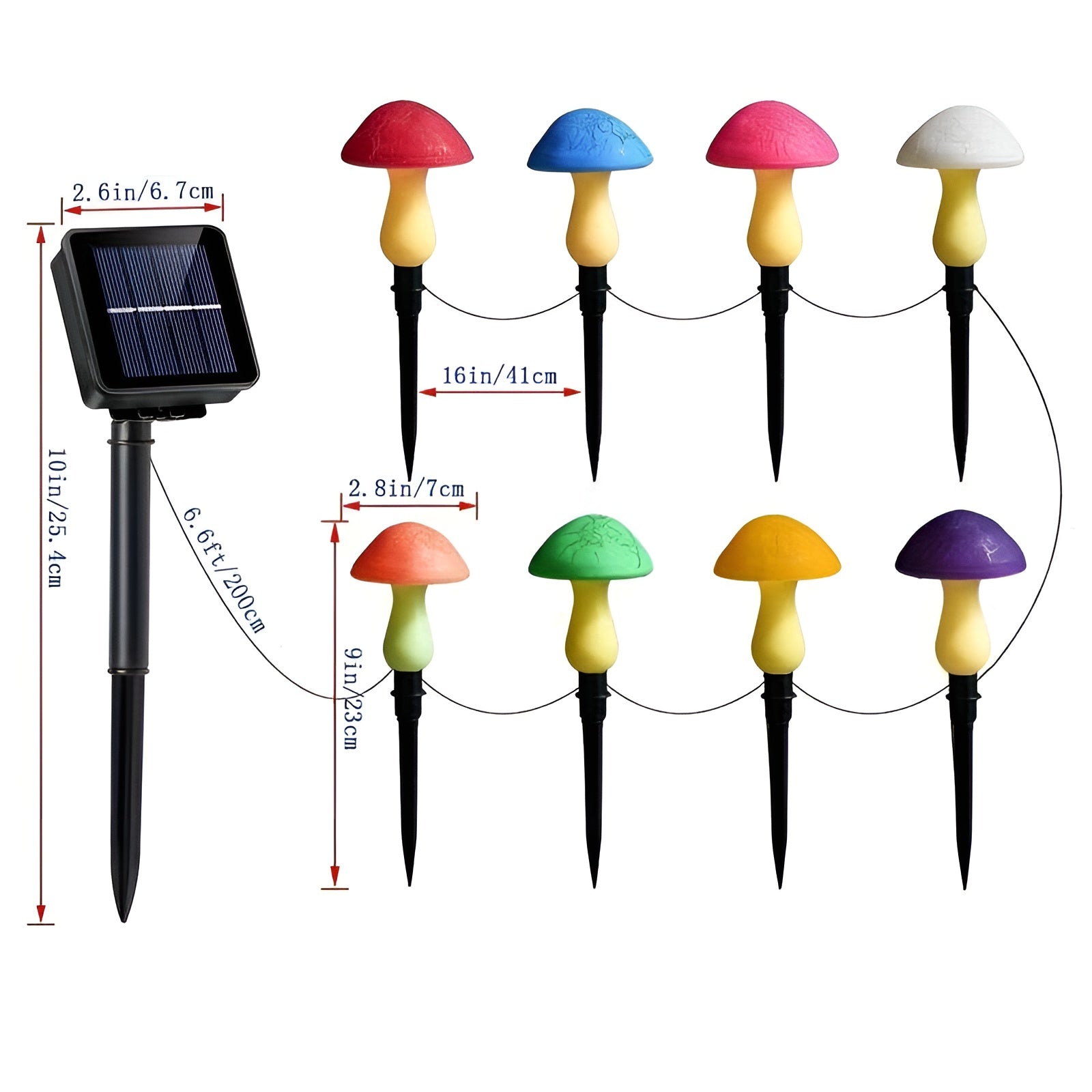 SolarMushroom Light - Haltbare Solarbetriebene Pilz Außenlandschaftslampe Elegare