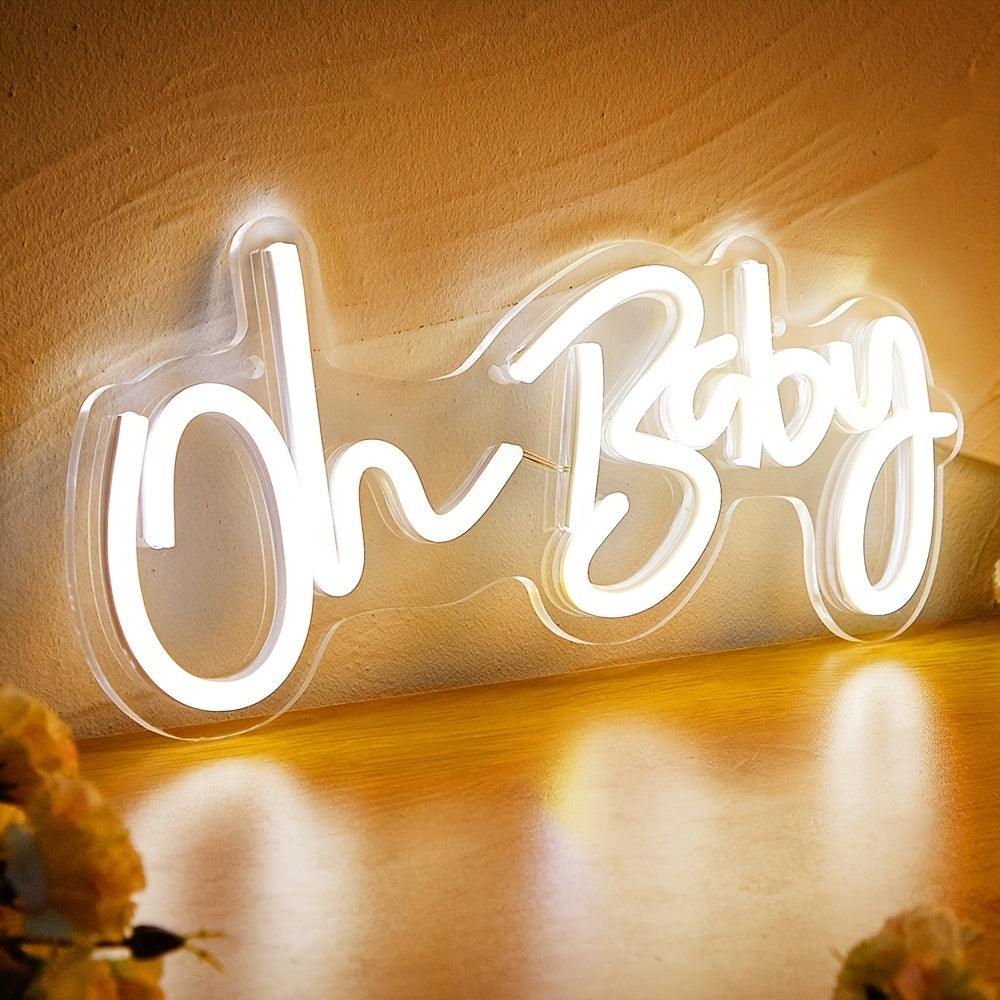 BrightBaby Light - Decoratieve Oh Baby USB-aangedreven Neon Wandlamp