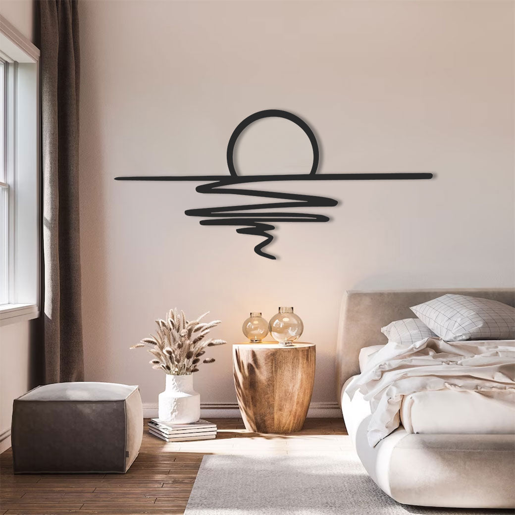 SmokeWhirl Decor - Minimalist Curling Smoke Metal Wall Decor Elegare