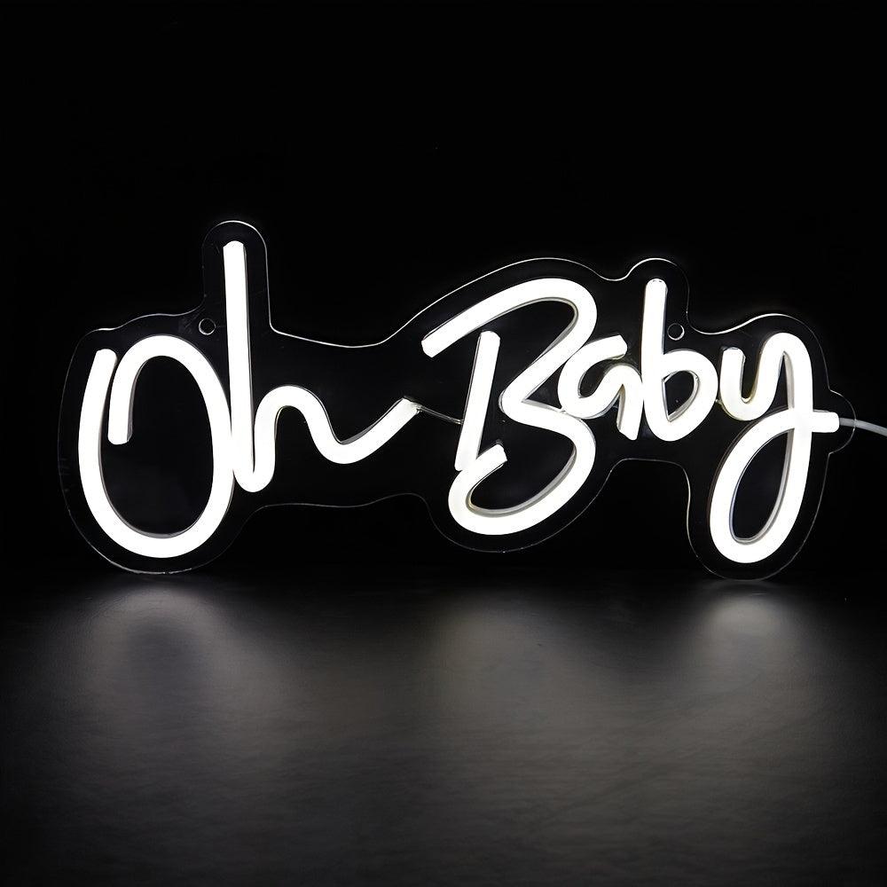 BrightBaby Light - Decoratieve Oh Baby USB-aangedreven Neon Wandlamp