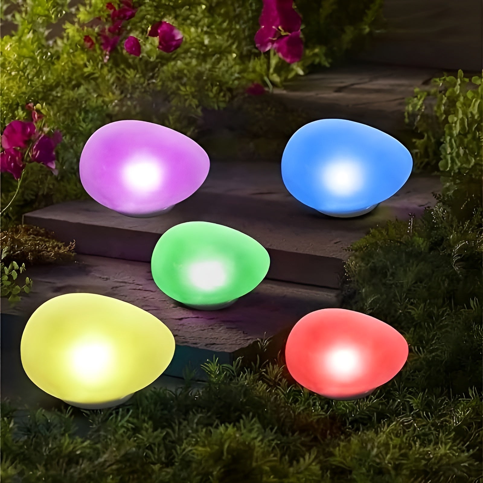 SolarPebble Light - Solarbetriebene Kieselstein-Lampe für den Garten Elegare