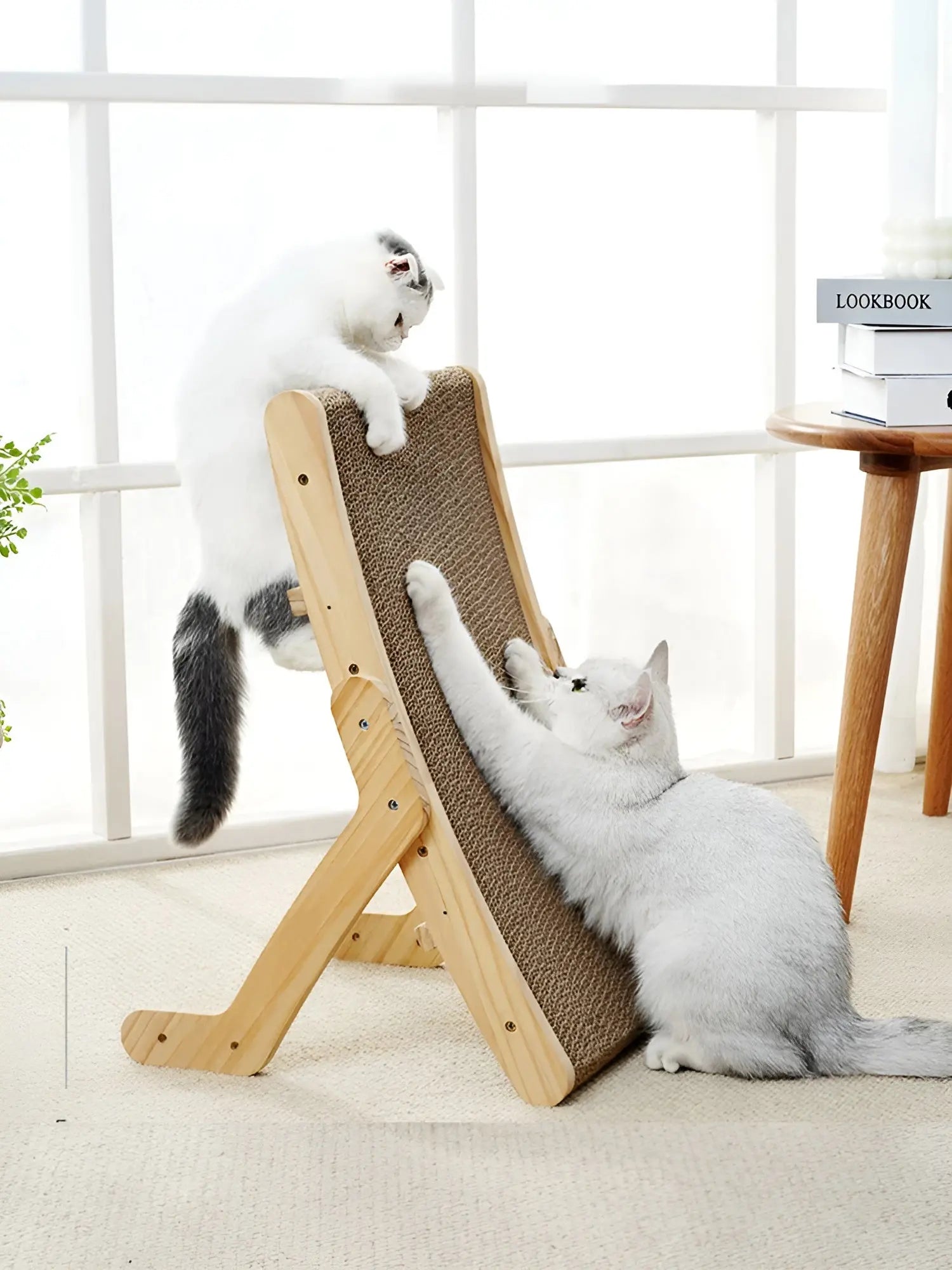 PurrPlay Board - Multifunctionele Verwijderbare Houten KattenKrabPlank - Velari - VLP164