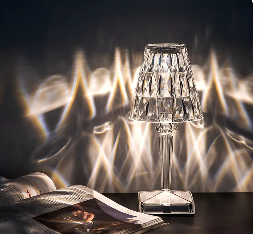 Diamond Glow - Draadloos USB Kristal Schijn Bedlampje - Velari - VLP017