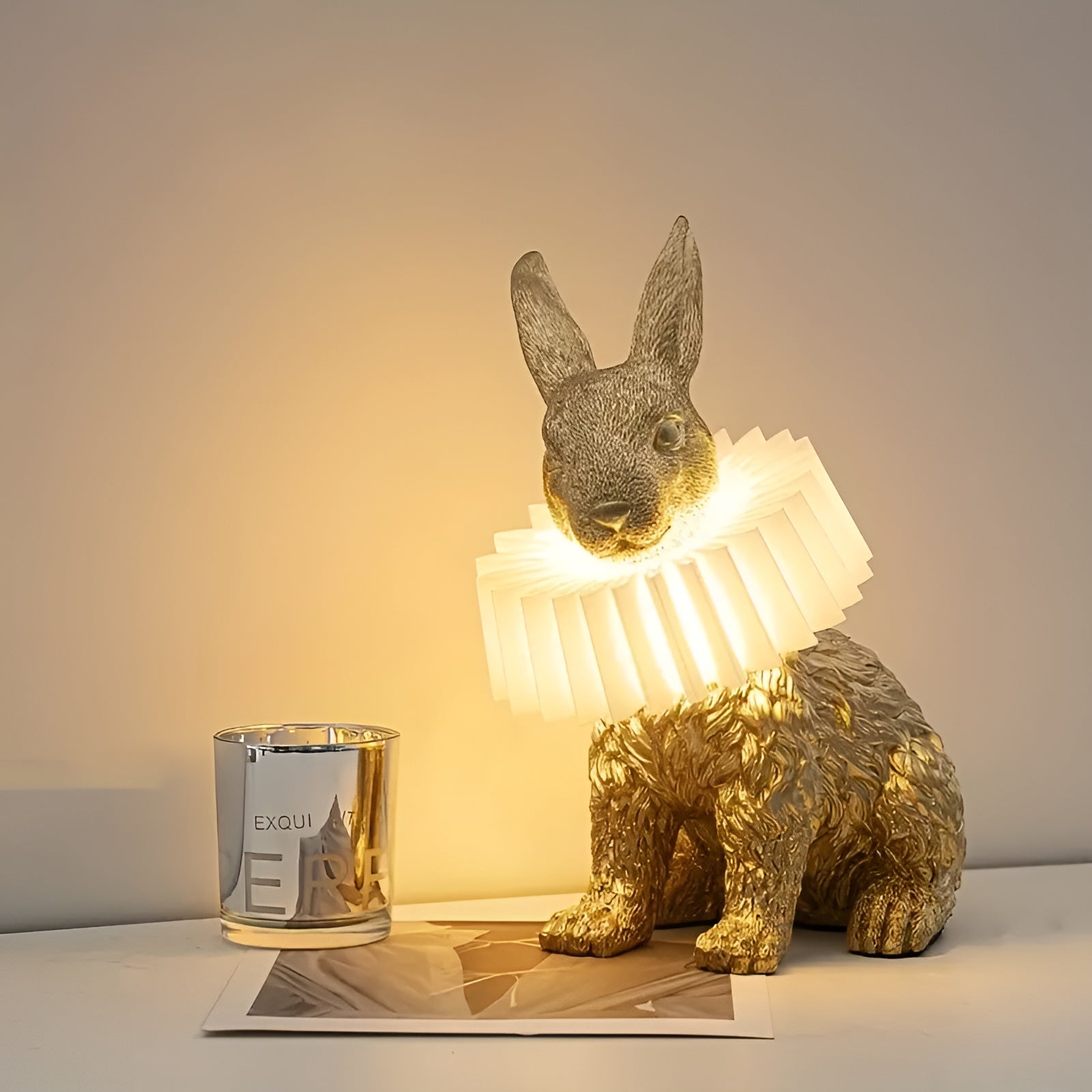 BunnyGlow Lamp - Artistieke Moderne Konijnen Tafellamp