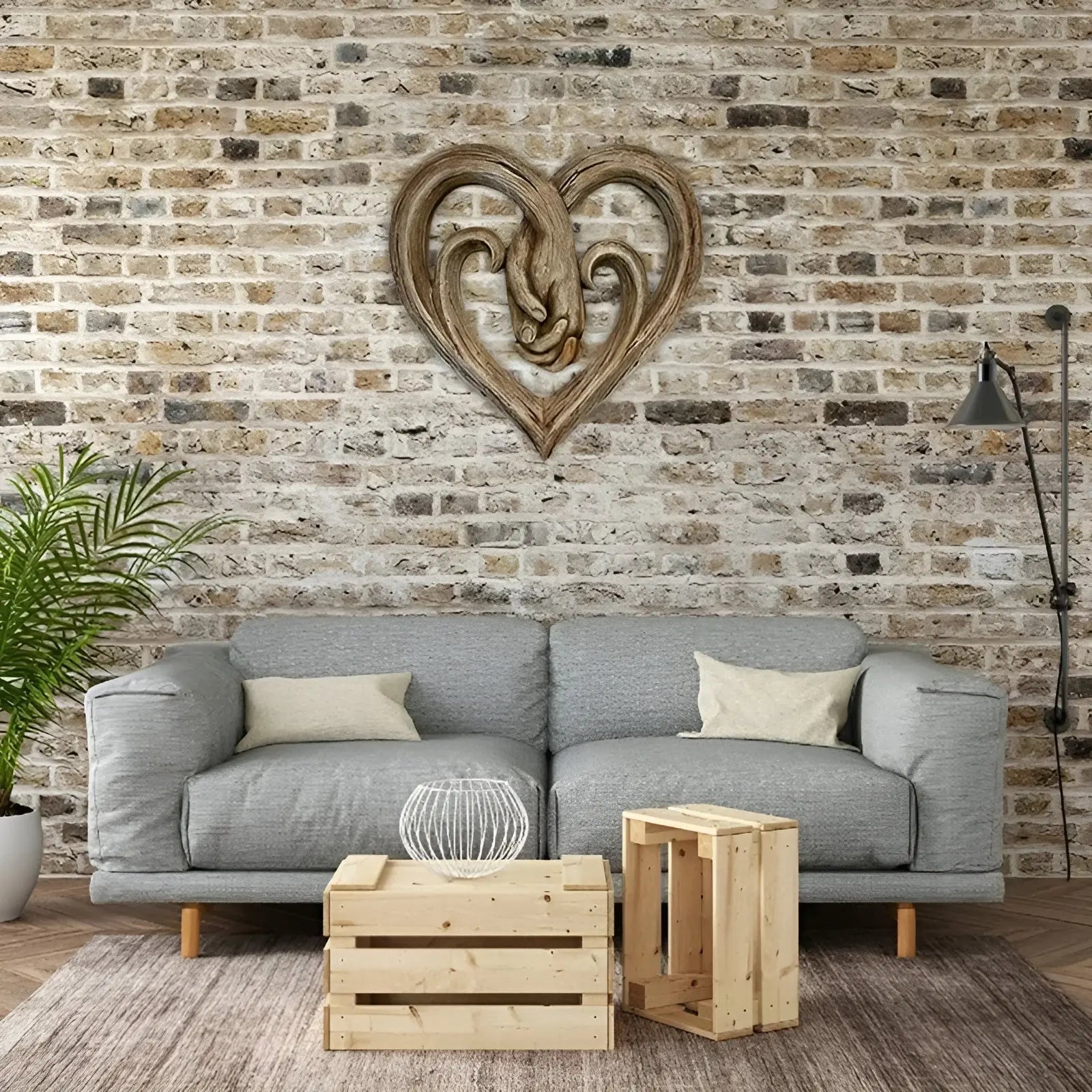 Handshake Embrace - Moderne houten Liefdesdecoraties voor een Luxueus Huis - Velari - VLP074