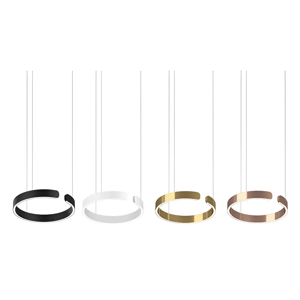 RingShine Chandelier - Scandinavische Ronde LED Hanglamp met Dimbare Verlichting - Velari - VLP086