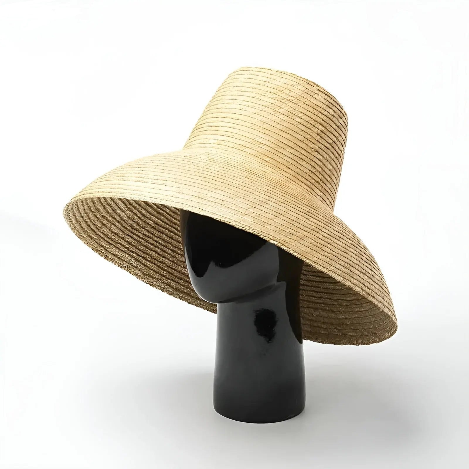 SunGlow Hat - Breedgerande Strooien Dameshoed met Lampenkap voor de zomer - Velari - VLP459