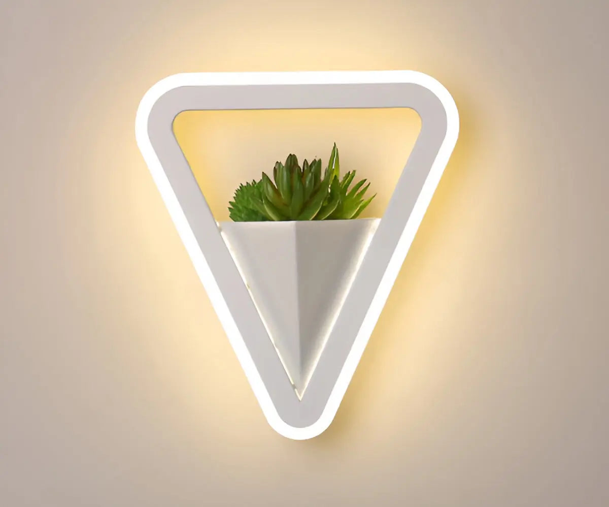 EcoChic Glow - Minimalistische Wandlamp met Scandinavische Kunstplanten voor een Stijlvolle Gloed - Velari - VLP073