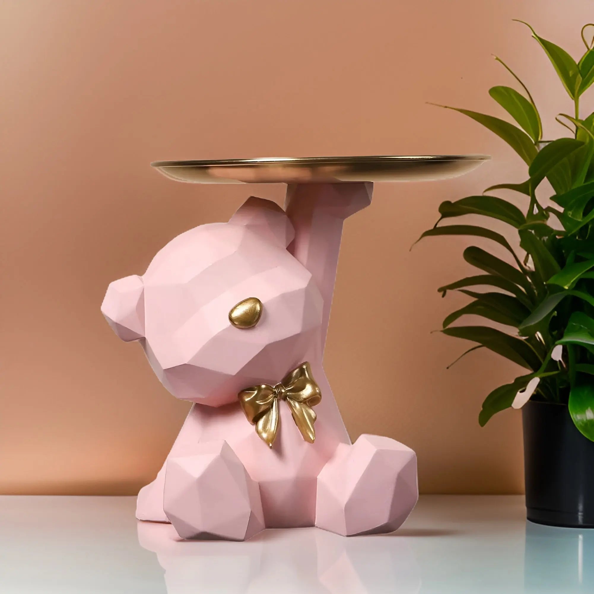 Bear Key Holder - Multifunctionele Geometrische Beren Sleutelhanger en Bureau Decoratie - Velari - VLP026