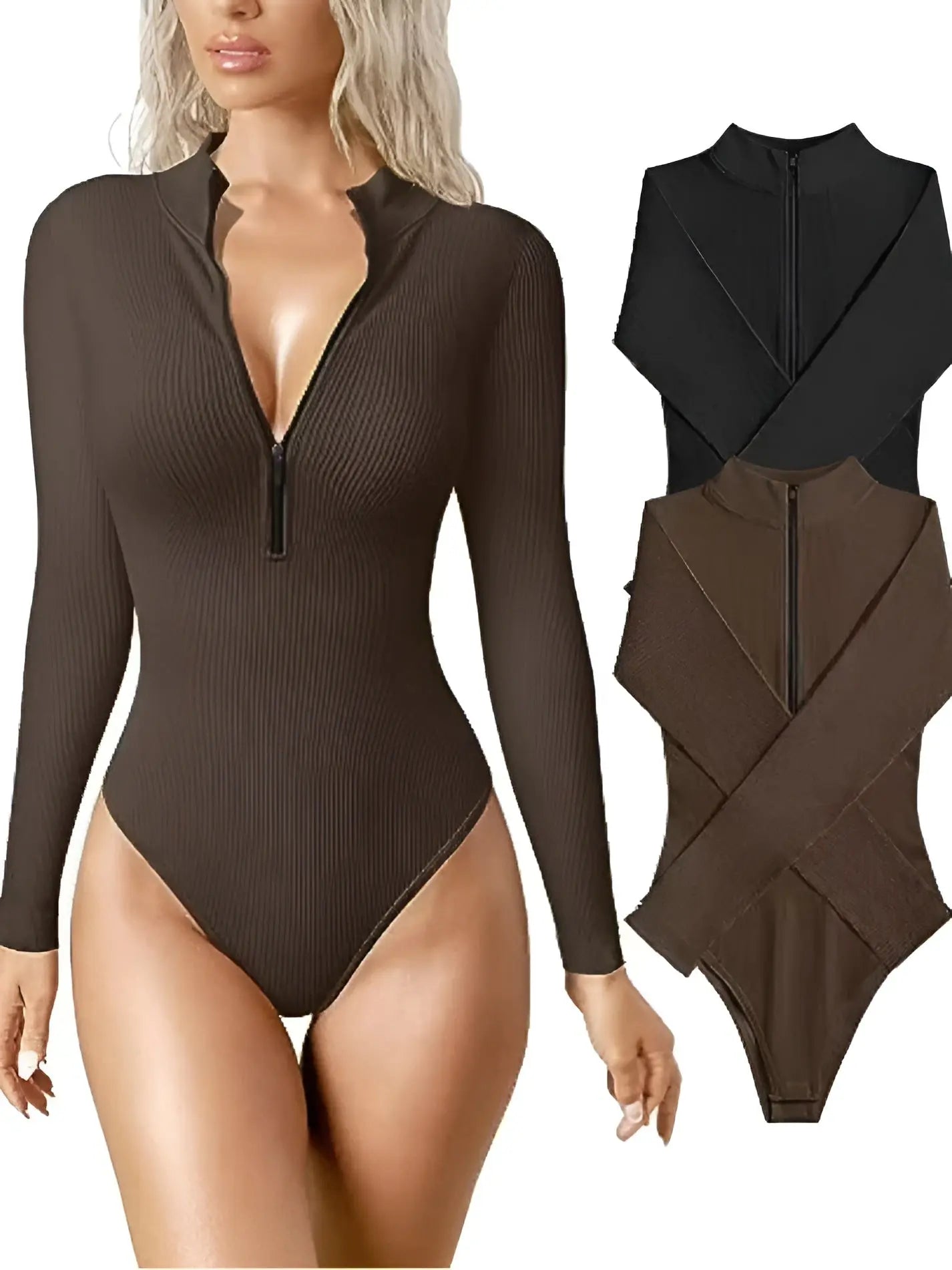 Lina Bodysuit - Elegante Body met Lange Mouwen Voor Dames - Velari - VLP137