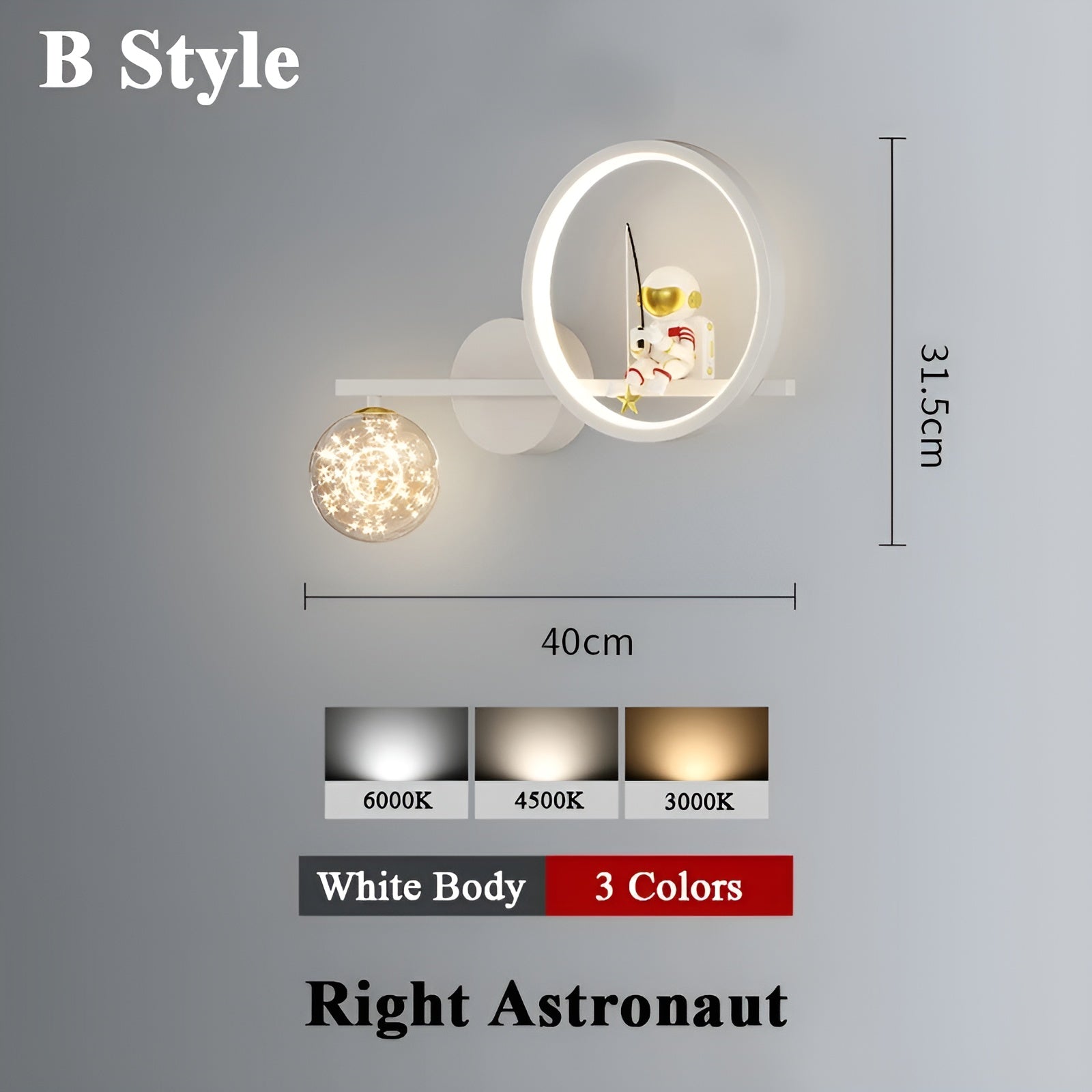 AstroGlow Lamp - Moderne Kinder Sternenhimmel-Projektor LED-Wandlampe Elegare