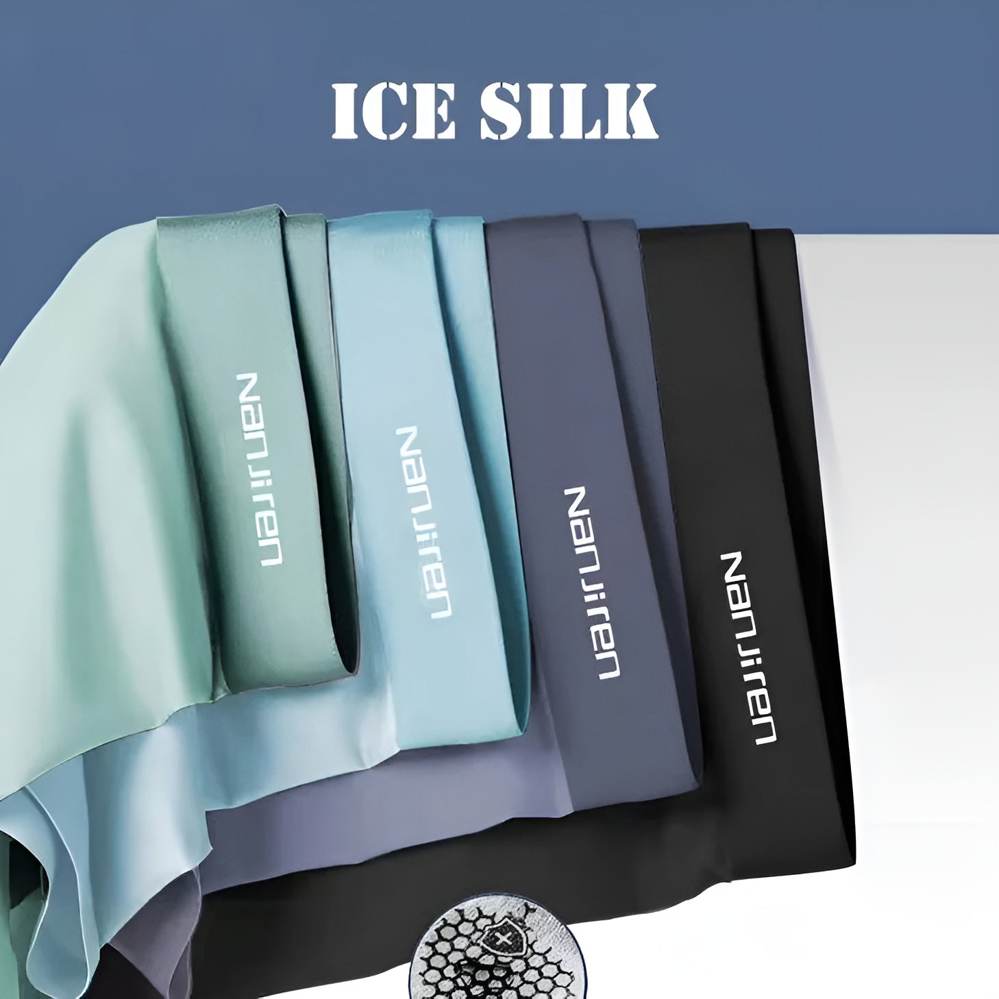 Kristof Unterwäsche - Atmungsaktive 4er Pack Nahtlose Cool Ice Silk Herrenunterwäsche Elegare