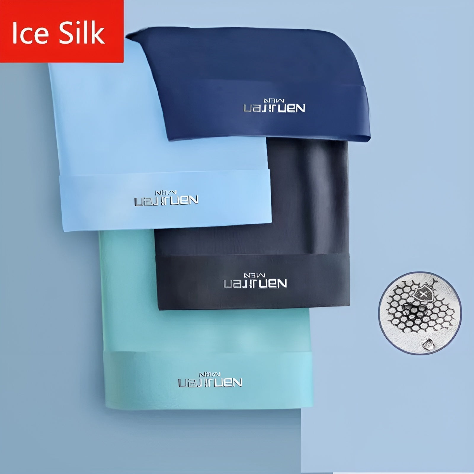 Kristof Unterwäsche - Atmungsaktive 4er Pack Nahtlose Cool Ice Silk Herrenunterwäsche Elegare