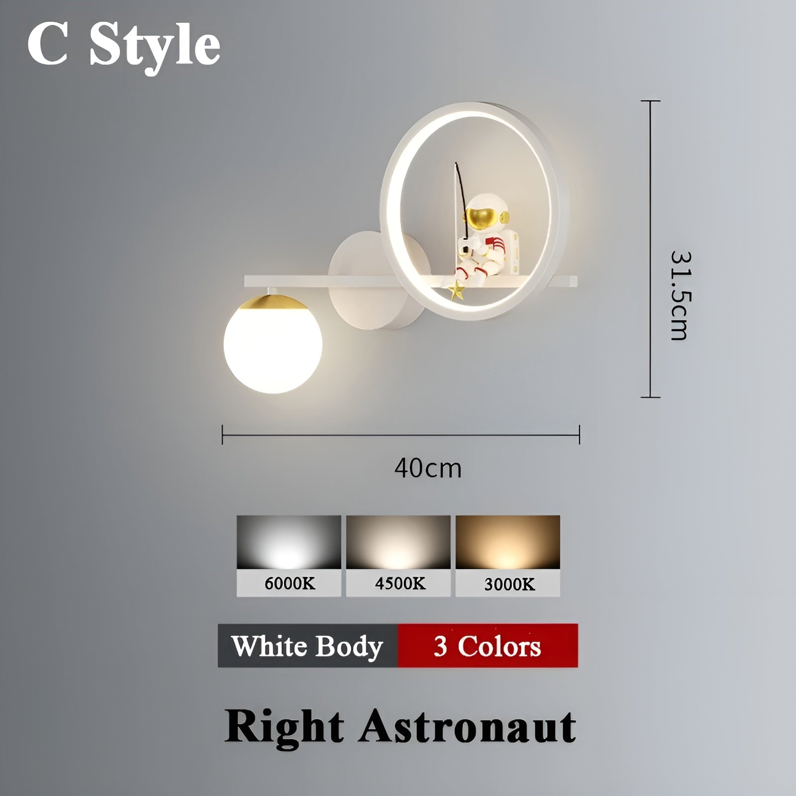 AstroGlow Lamp - Moderne Kinder Sternenhimmel-Projektor LED-Wandlampe Elegare