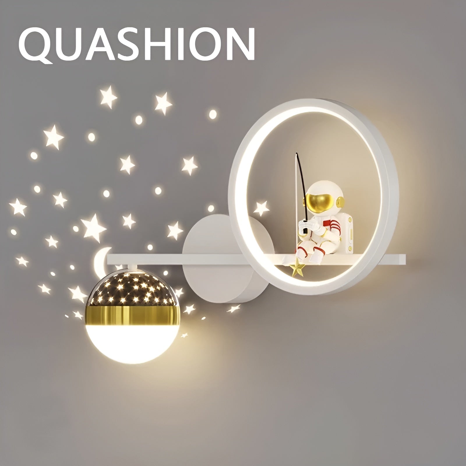 AstroGlow Lamp - Moderne Kinder Sternenhimmel-Projektor LED-Wandlampe Elegare