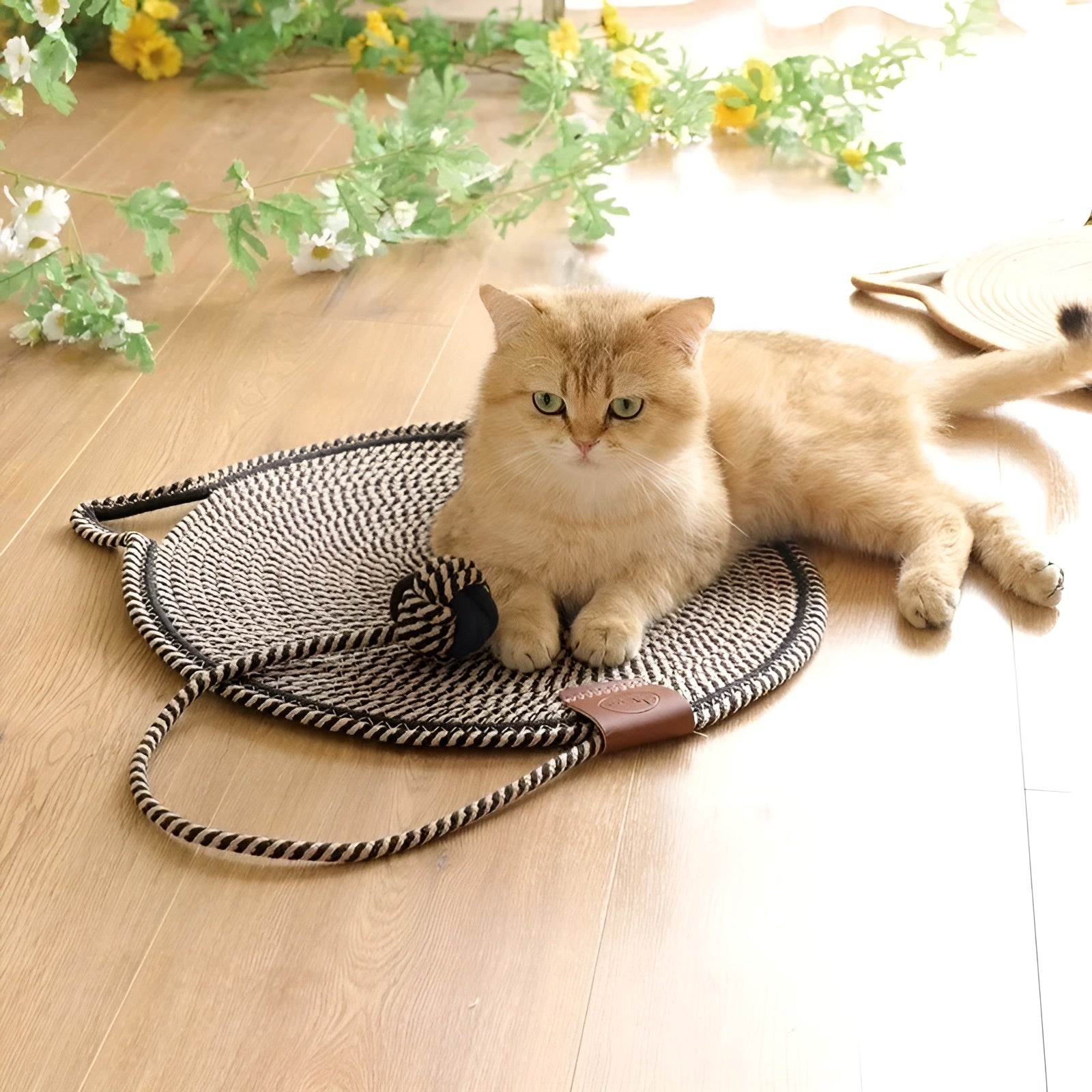 PurrRope Mat - Cotton Rope Cat Scratching Mat Elegare