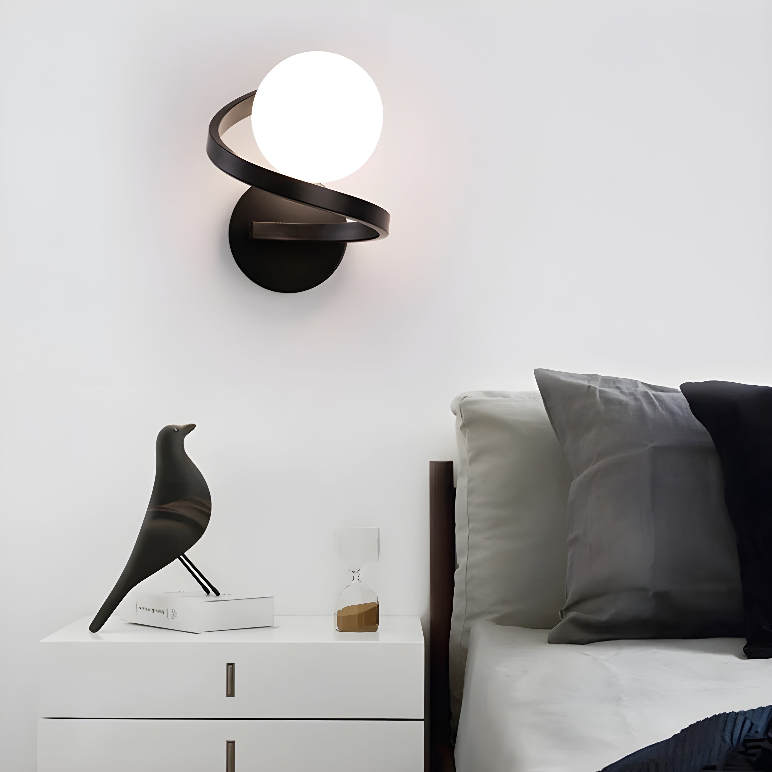 NordicLuxe Wandlamp – Moderne Spiraal LED Wandlamp voor Thuis