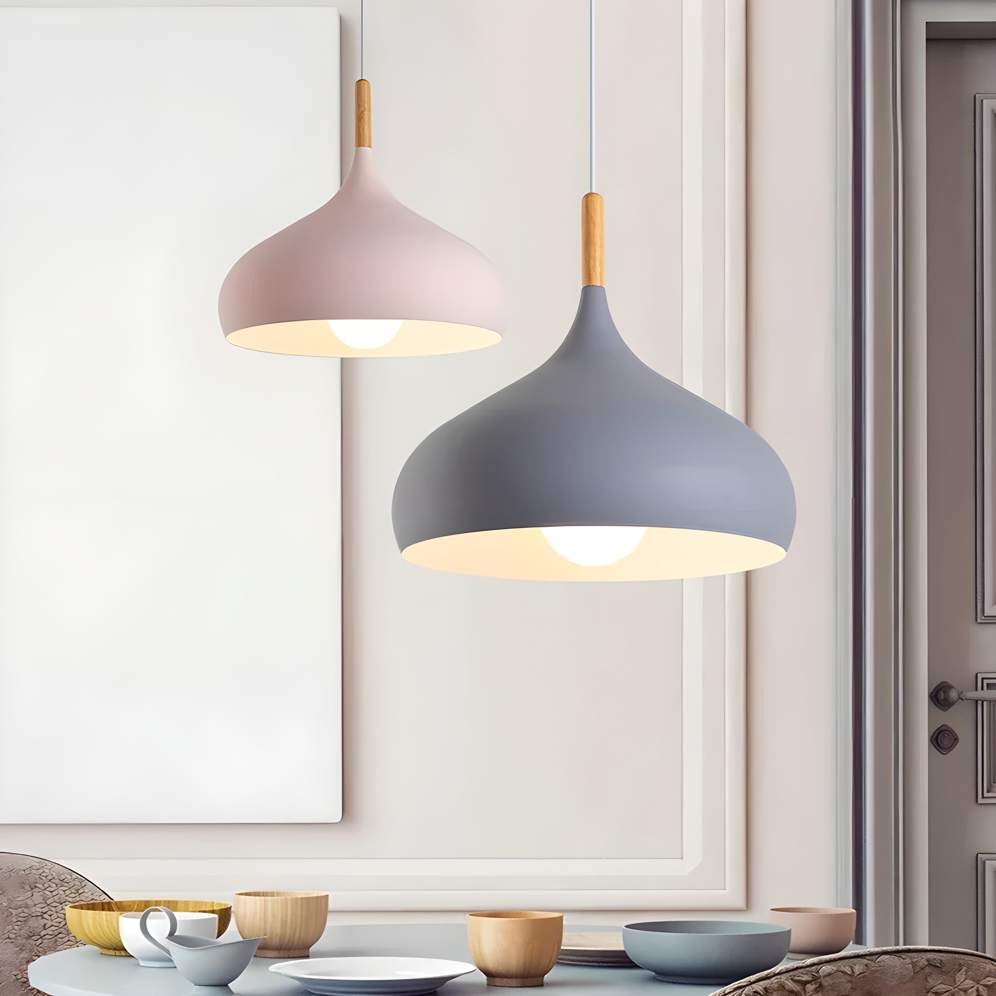 SalonAura Light – Scandinavische Paddenstoel Hanglamp