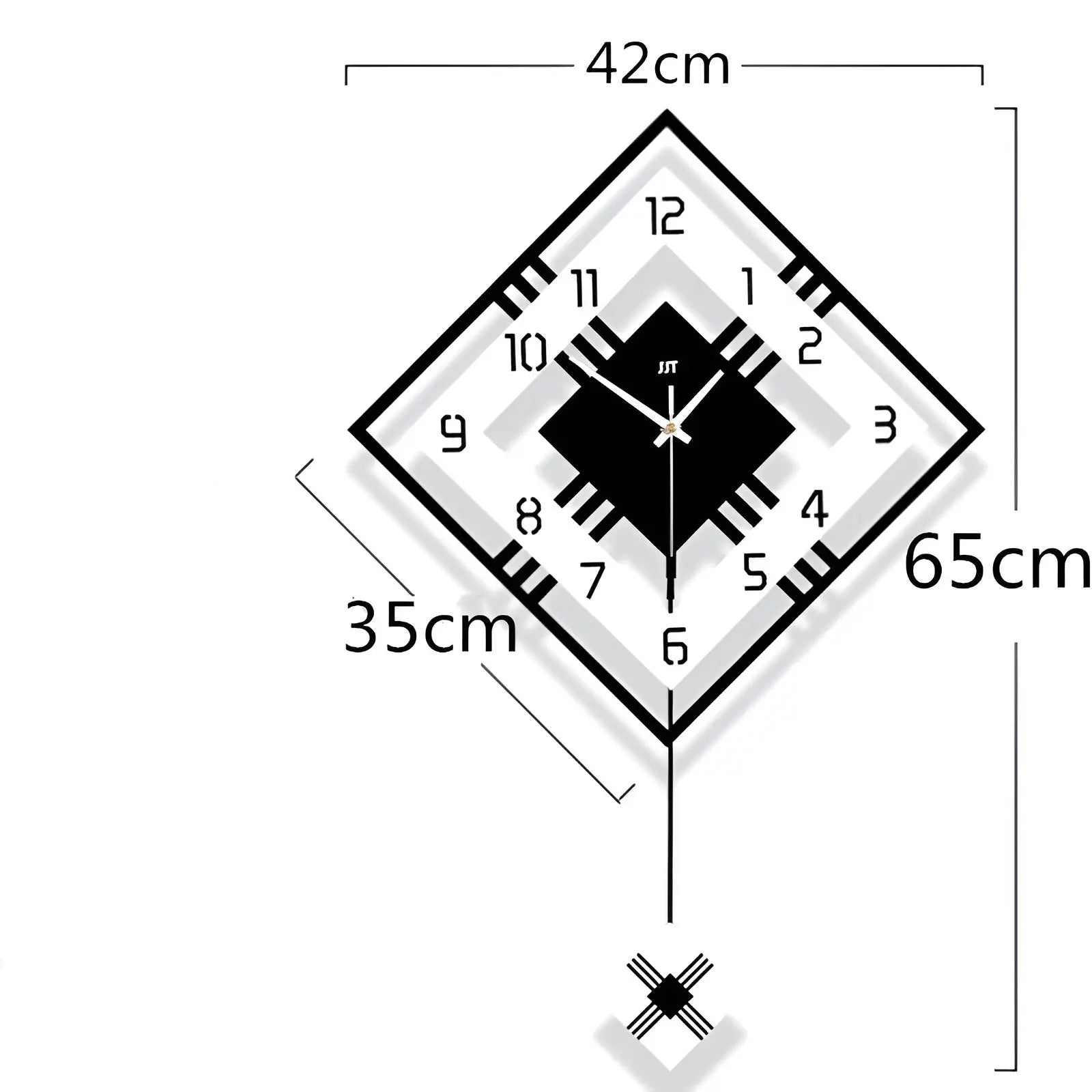 3DMinimalist Uhr - Minimalistische Nordic Square Home Decor Wanduhr Elegare