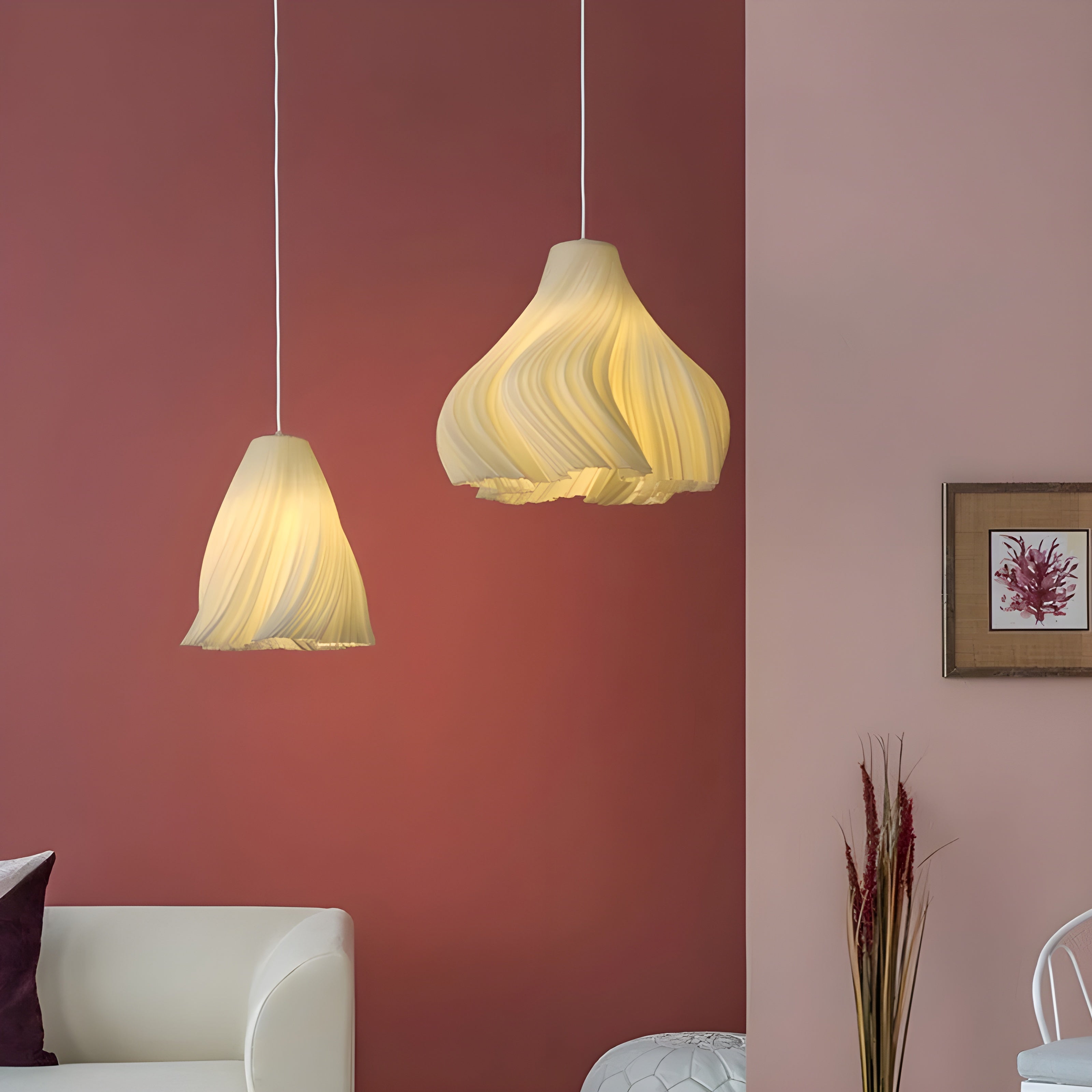 FloraBloom Light - Noordse 3D-Geprinte Bloem als Hanglamp