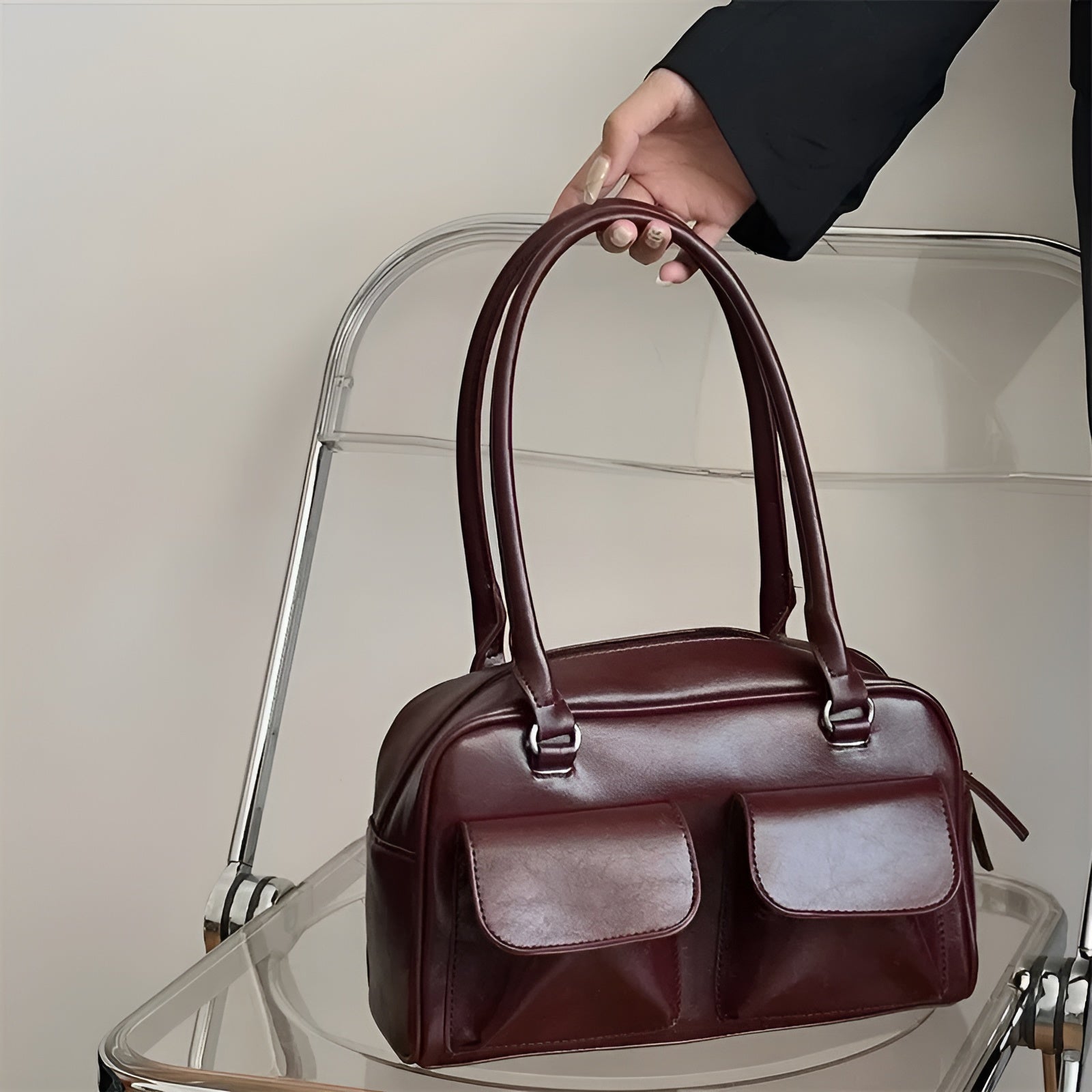 Gabriella Bag - Vintage Ledertasche für die Schulter Elegare