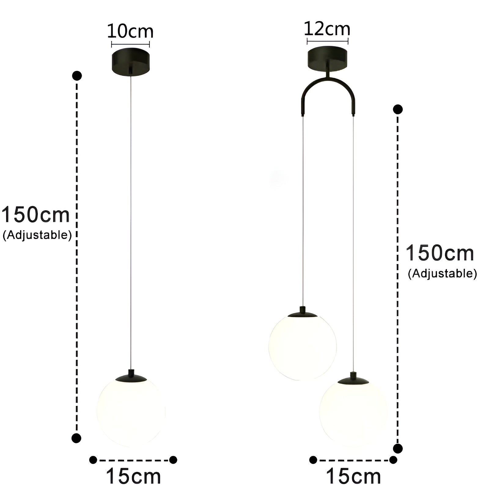 CrystalSphere Light - Decoratieve LED Glazen Hanglamp