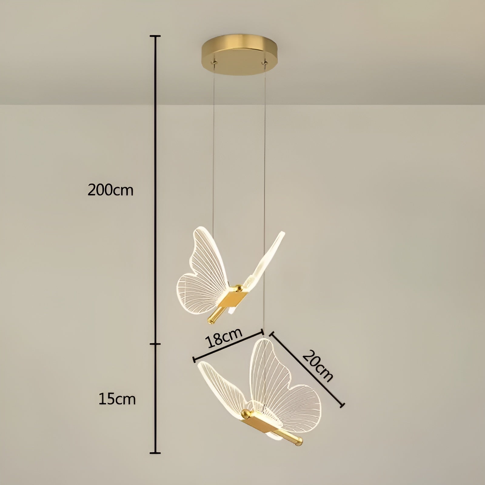 ButterflyBliss Light - Scandinavische LED Vlinder decor Hanglampen - Velari - VLP457