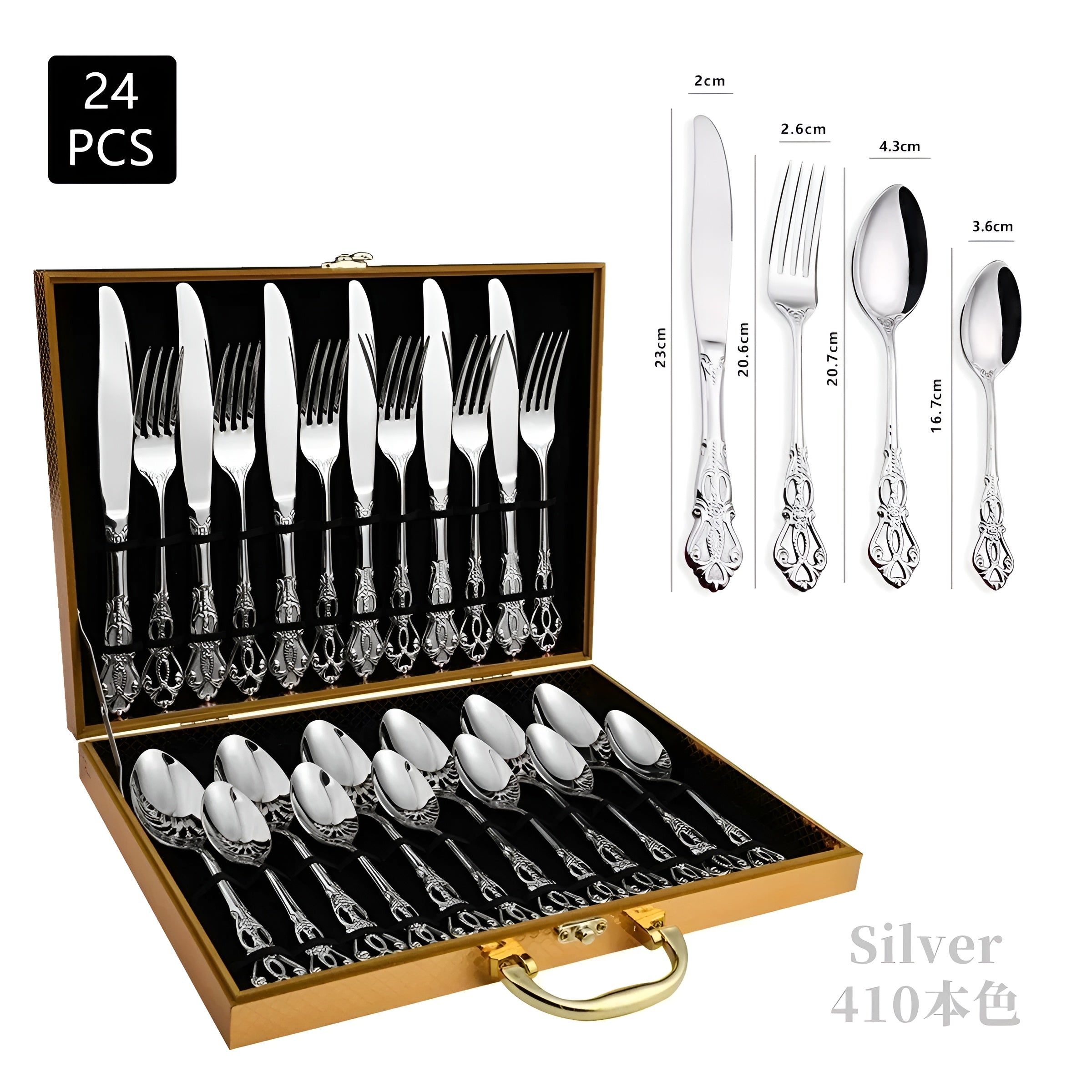 LuxeDining Cutlery Set - Edelstahl Spülmaschinenfeste Besteck Set Elegare