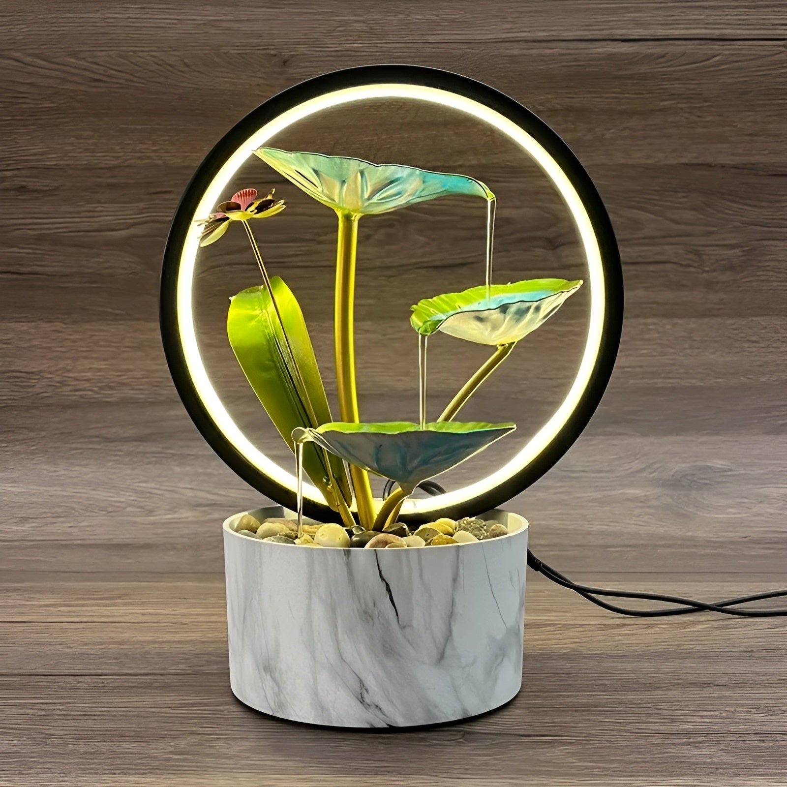 FlowCharm Lamp - Waterfontein Tafellamp voor Stijlvolle Interieurdecoratie