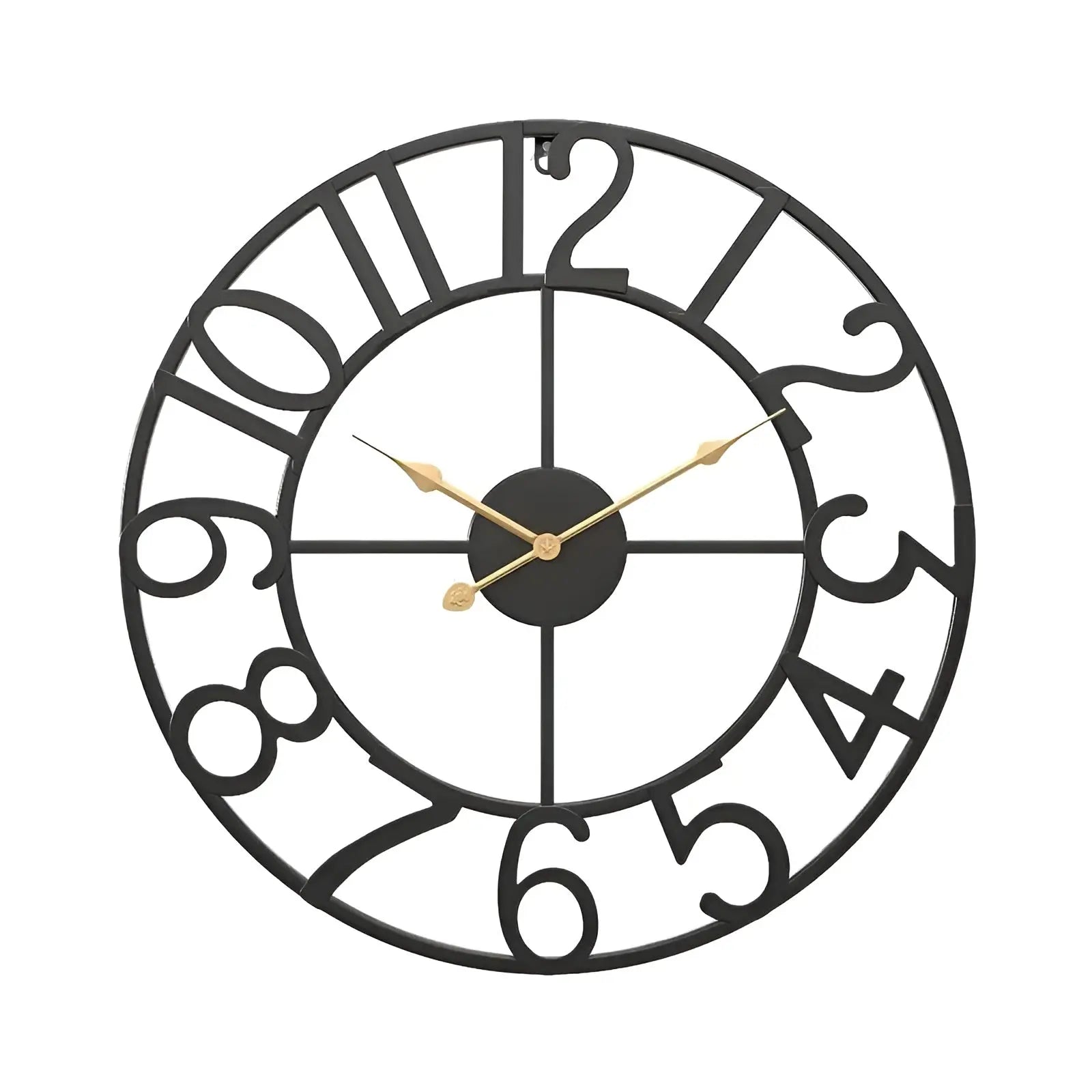 RetroTime Clock - Retro-Digital-Wanduhr aus Metall Elegare