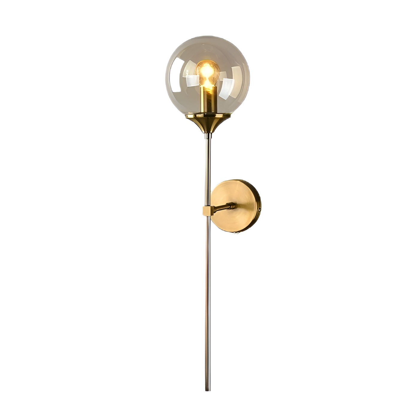 GlassGleam Lampe - Nordische Gold Indoor Glasball Wandlampe Elegare