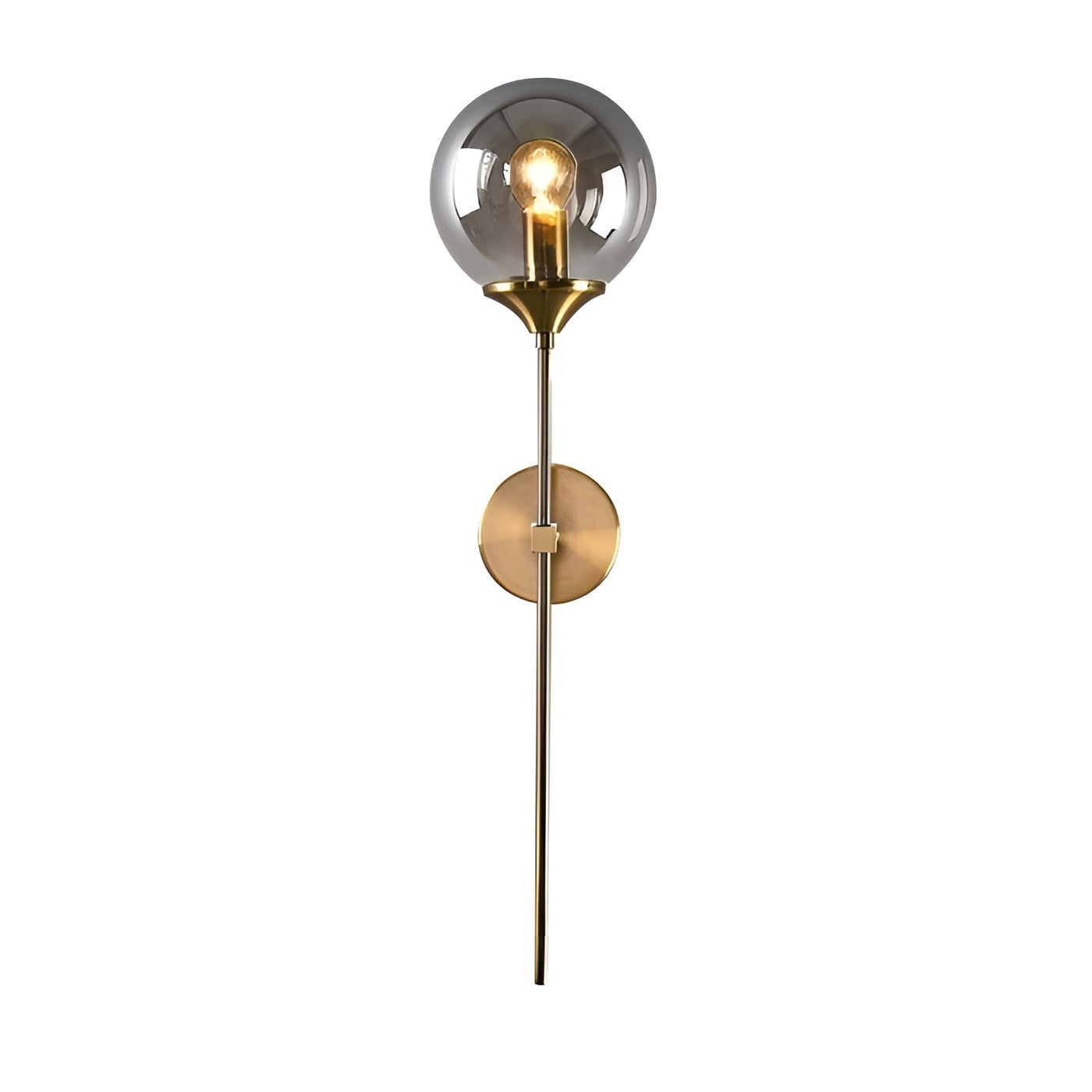 GlassGleam Lampe - Nordische Gold Indoor Glasball Wandlampe Elegare