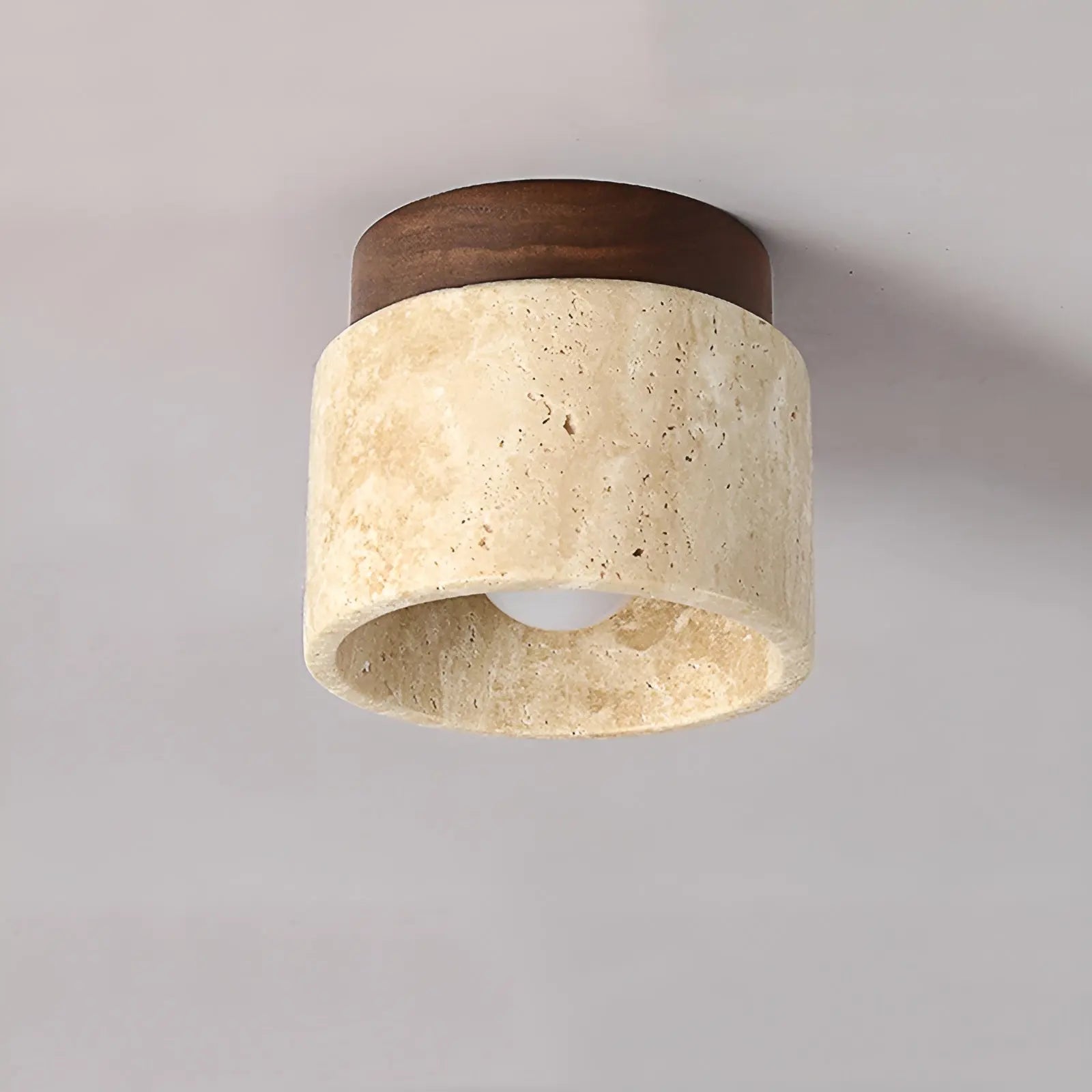 LumiStone Glow - Wabi Sabi Geel Marmer Japanse Plafondlamp - Velari - VLP126