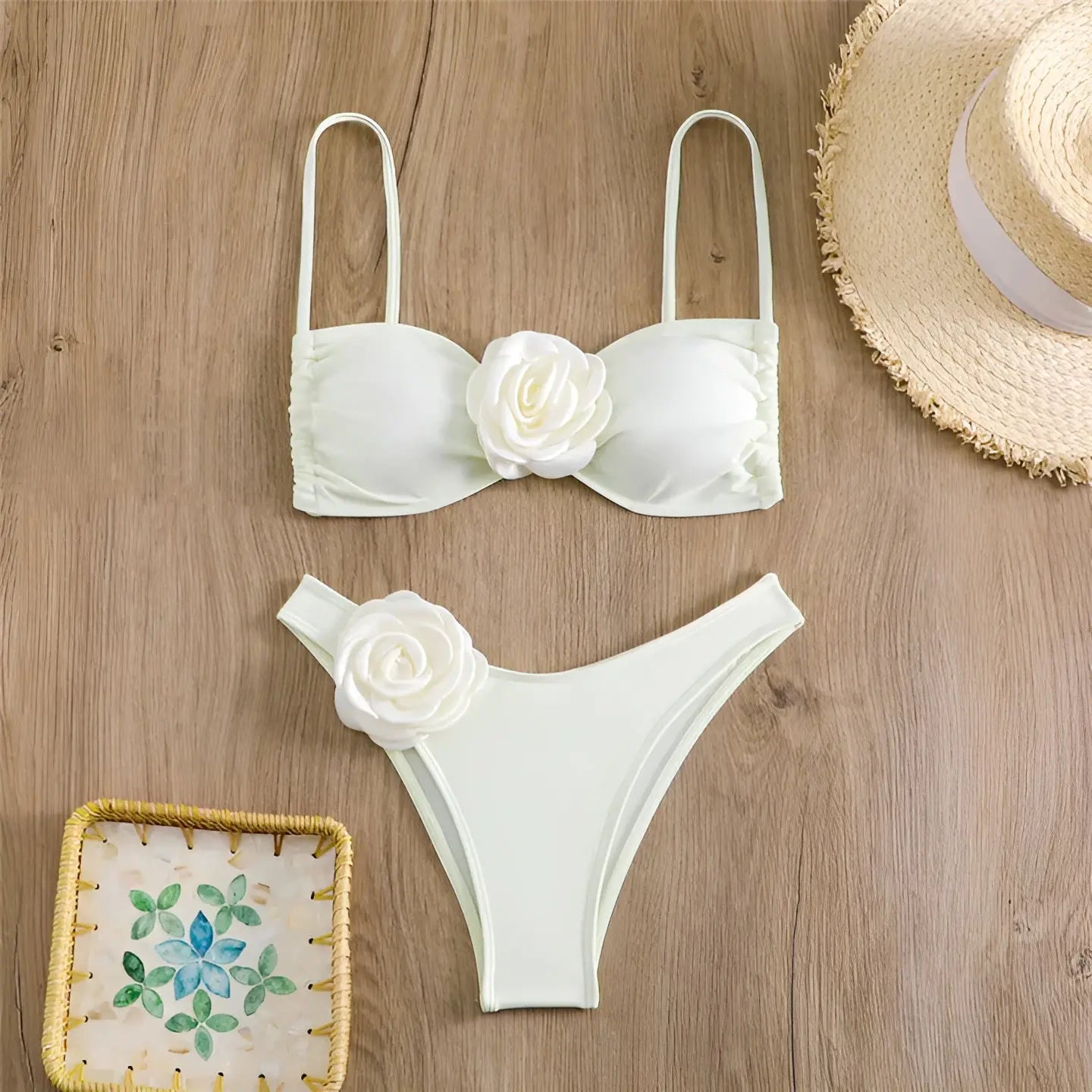 Andrea Bikiniset - Elegante Bikiniset met Hoge Taille Voor Vrouwen met Bloemmotief - Velari - VLP143